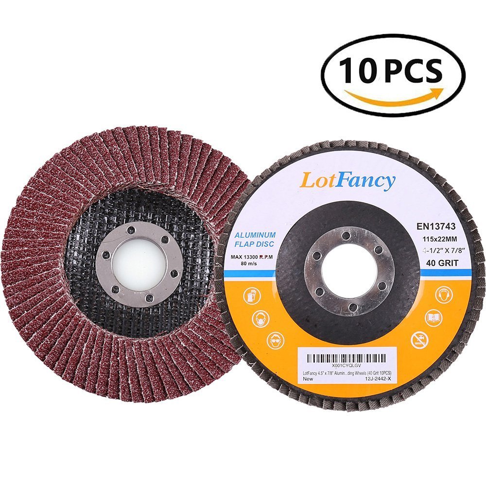 4-1/2″ 40 Grit Aluminum Flap Discs Sanding Grinding 4.5 7/8″ Angle Grinder Wheel