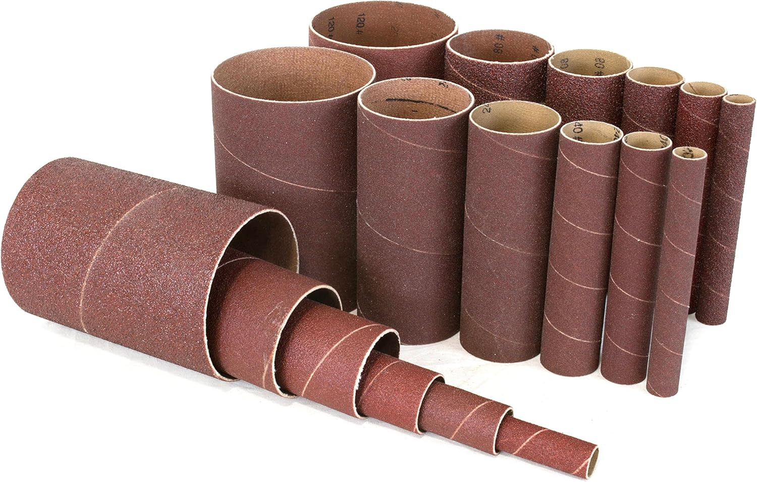6510SPC Assorted Grits Spindle Sanding Sleeves (18 Pack)