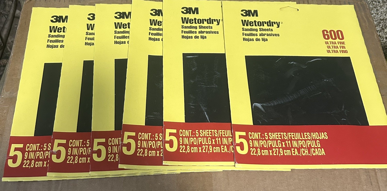 3M 9084NA Wetordry 9 in. x 11 in. Ultra Fine 600 Grit Sanding Sheets 6 Pks of 5