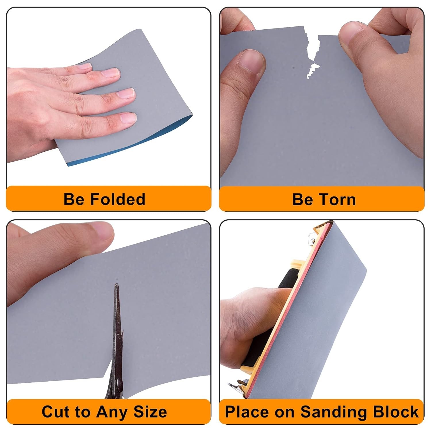 36 Pieces Wet and Dry Sandpaper 3000 5000 7000 10000 Grit Sanding Paper 9×3.6 in