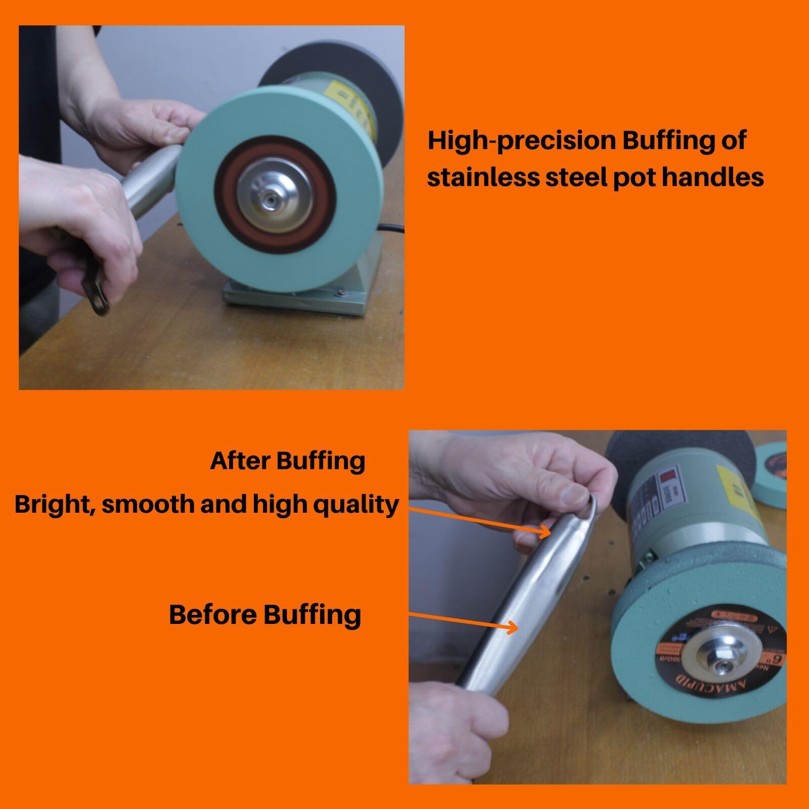 Elastic Polyurethane Buffing Wheel 6 Inch 2000 Grit. for Bench Grinding Wheel…