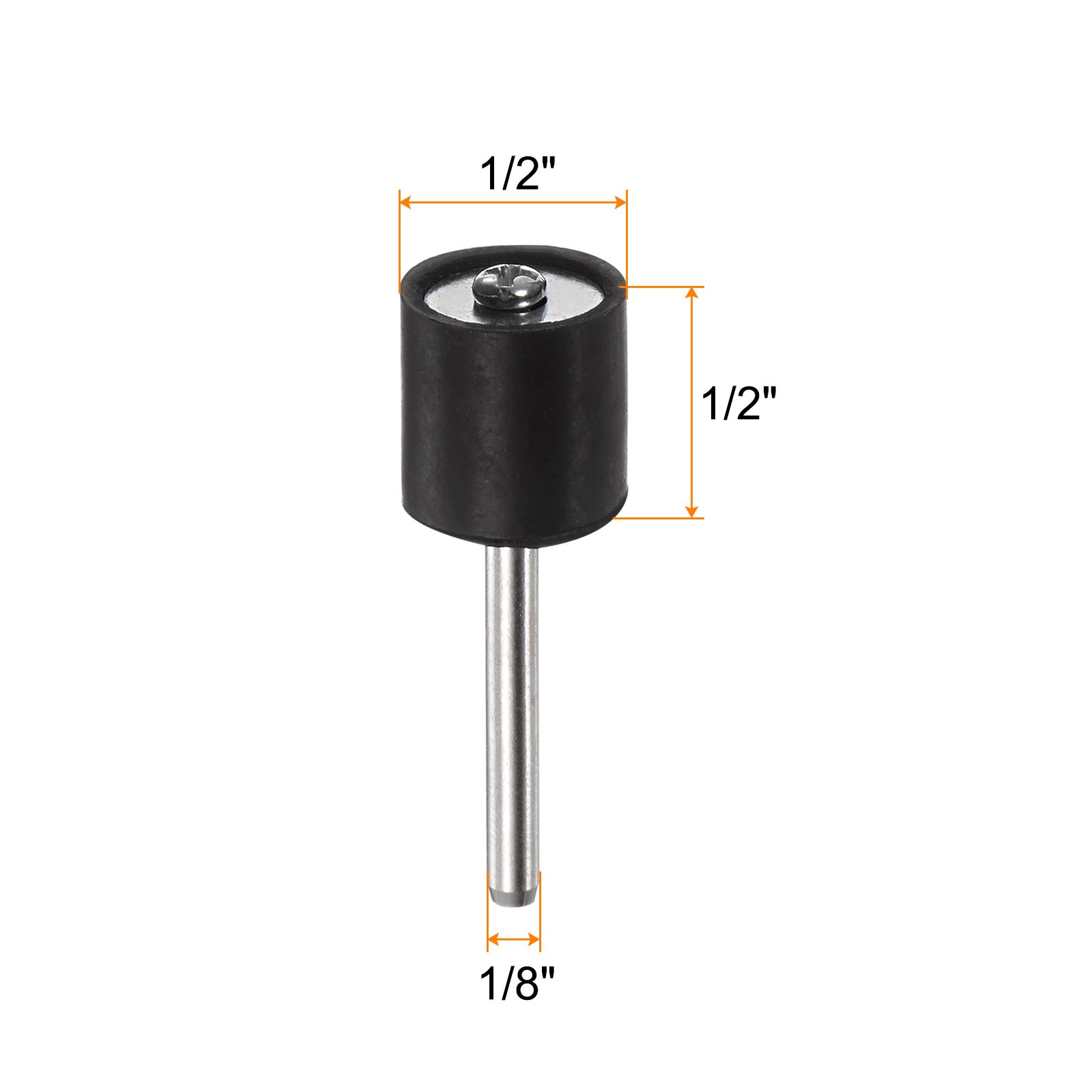 12pcs 1/2 Inch Sanding Drum Rubber Mandrels 1/8 inch Shank Sanding Sleeve Holder