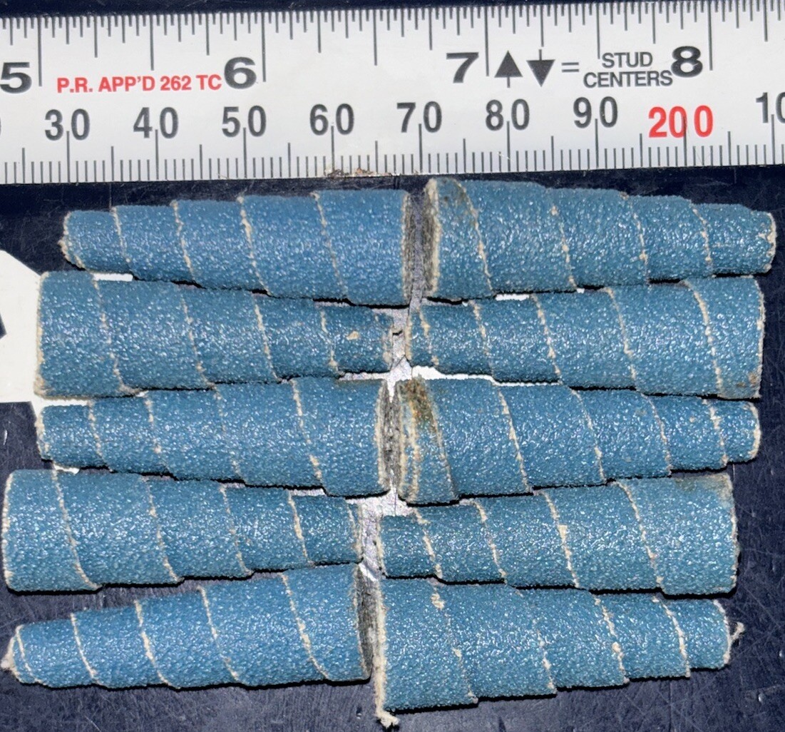 Standard Abrasives 1/2” Taper Cartridge Roll 727337 1/2X1-1/2X1/8 80G 10 Pcs
