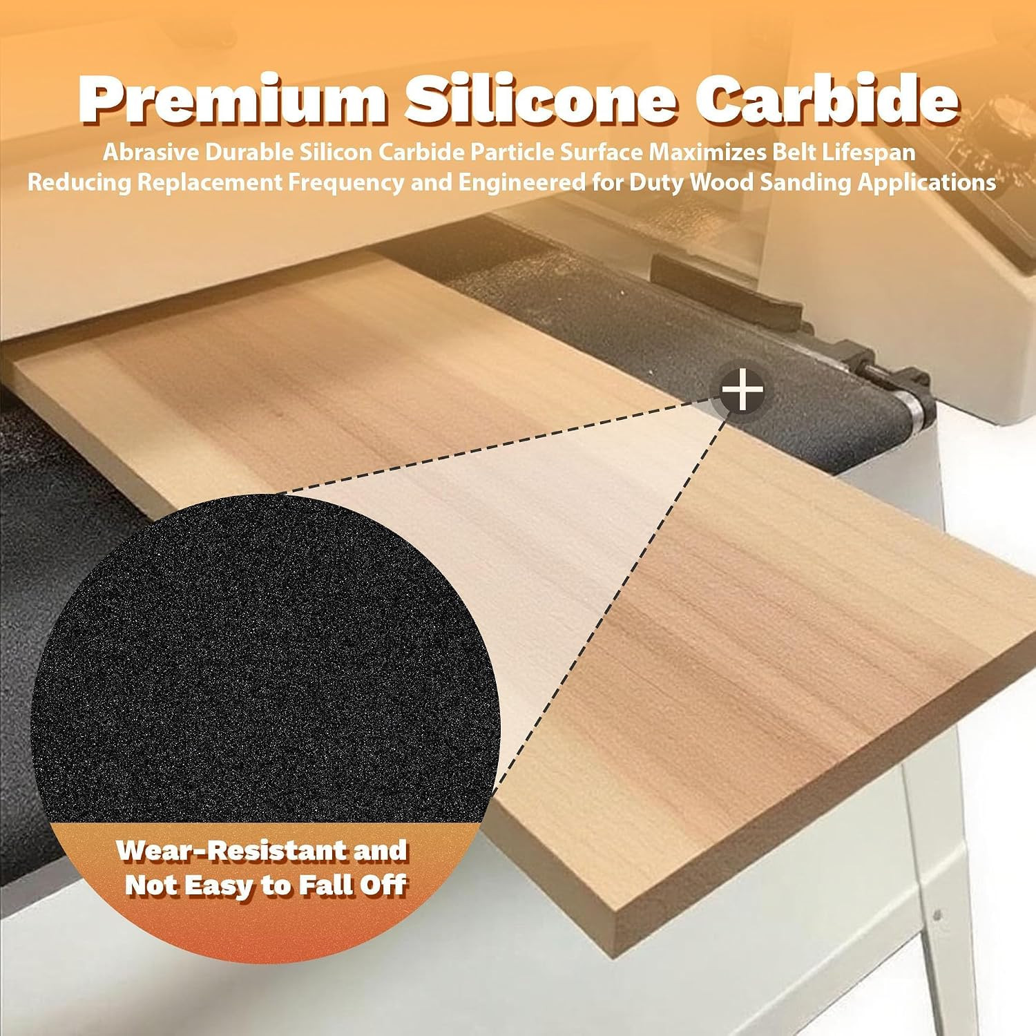 16-1/4 X 43-1/2 Inch 120 Grit Silicone Carbide Drum Sander Conveyor Belt Feed