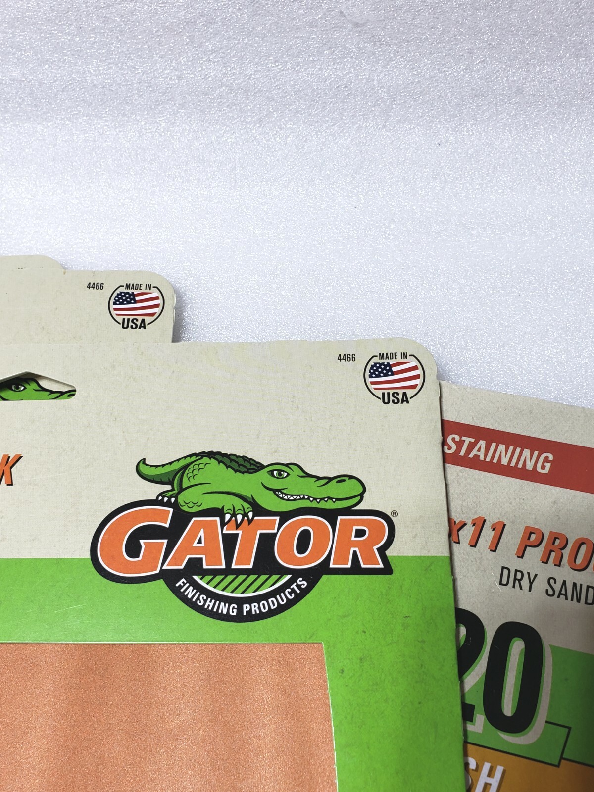 12 Packs of 5 EA.- Gator 4465 220 Very Fine, 4466 320 X Fine Sandpaper 9″x 11″