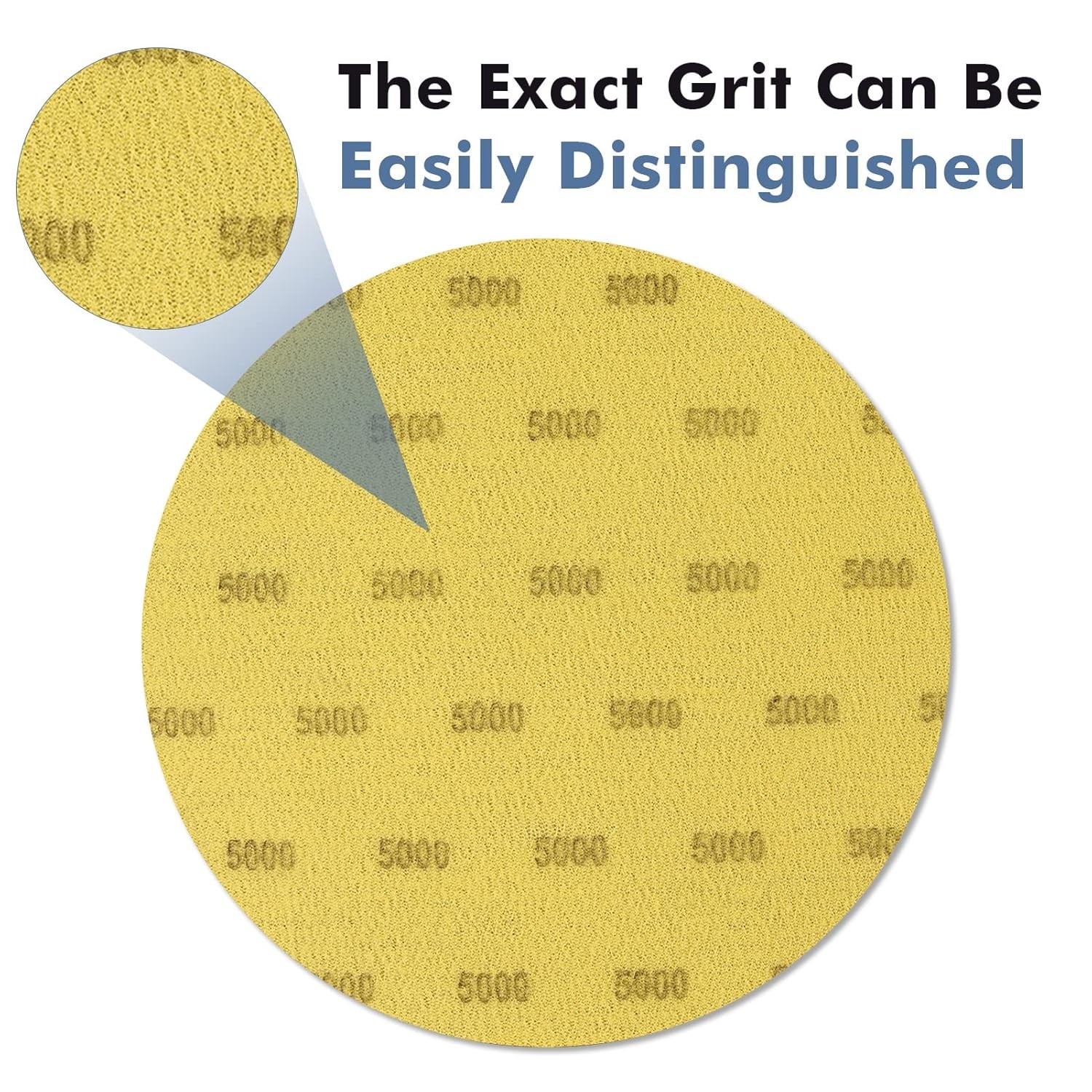 6 Inch 5000 Grit Sanding Disc, GOH DODD 25 Pieces Wet Dry Sandpaper Hook and…