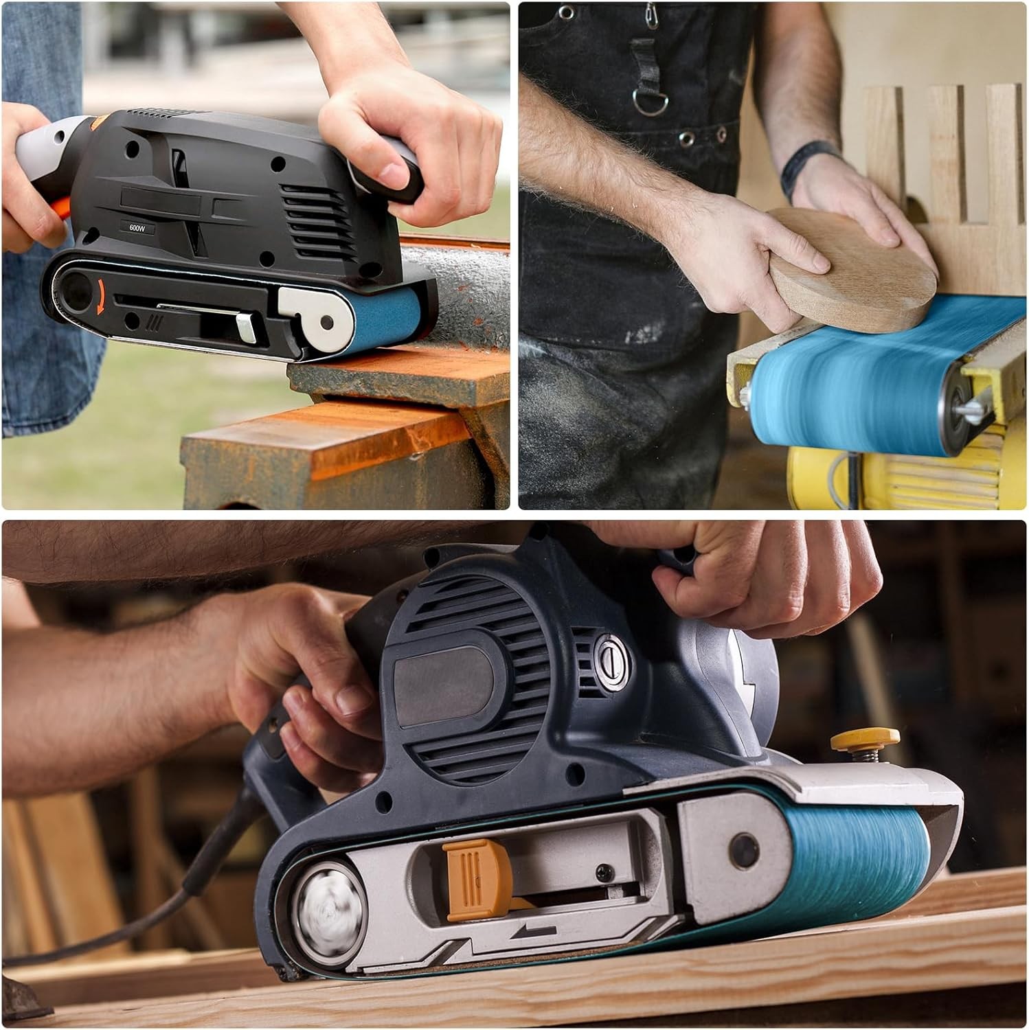3 Pack 6×48″ Blue Zirconia Sanding Belt 60 Grit Sander Belts for Metal Grinding