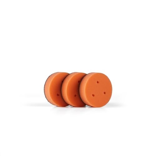 Classic Motoring 3″ Buffing & Polishing Pads (3-Pack) – Foam and 3 Inch Orange
