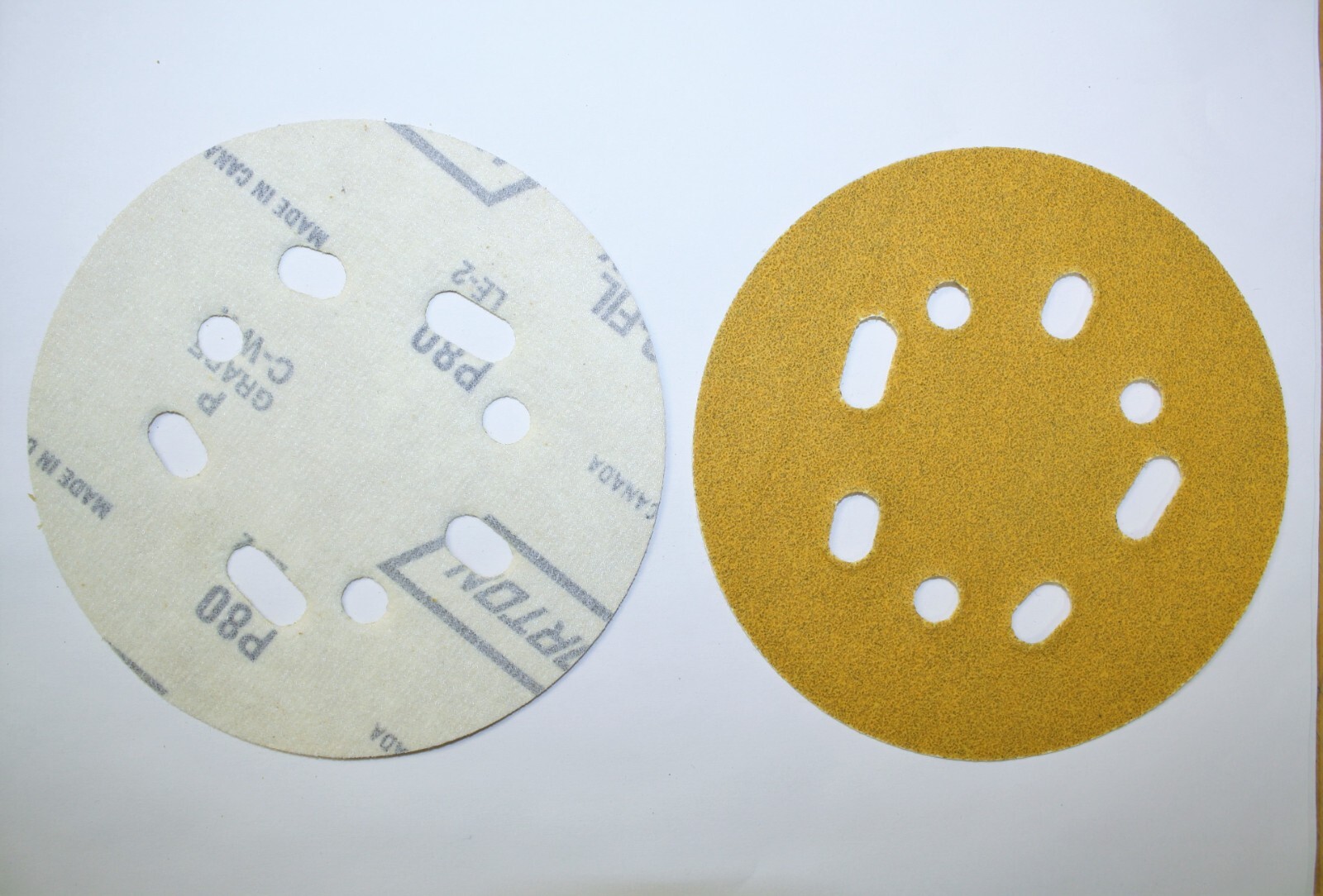 5″ Hook & Loop Sanding Discs, 8 Hole, Norton, 80 Grit, #04062, 25 pack