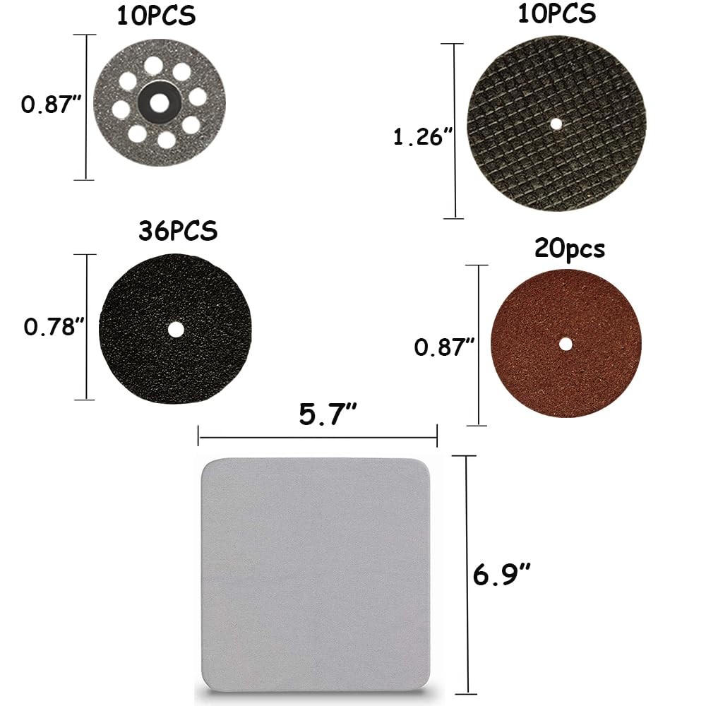 Cutting Wheel Set for Rotary Tool, 88Pcs HSS Circular Saw Blades Diamond Wood Gl