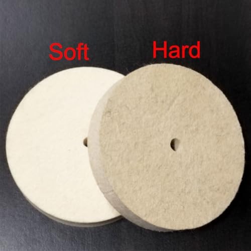 8″ x 1″ Hard Wool Buffing Wheel – 5/8 Inch Arbor Hole Compressed Wool Felt