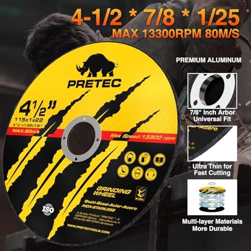 Cut Off Wheels 4-1/2″, 50+5 Pack Metal Cutting Wheel,Thin 4.5” 4.5″ 55Pcs