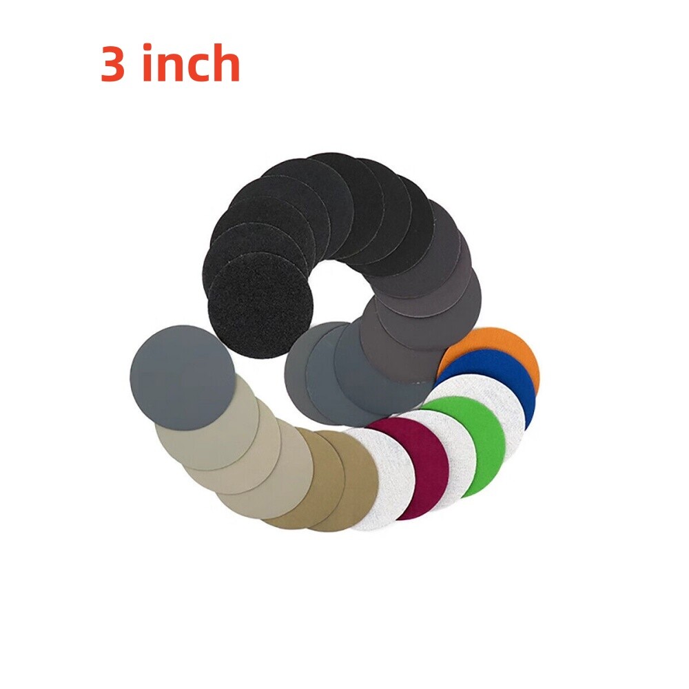 Hook Loop Sanding Discs 60 – 10000 Grit Wet Dry Sandpaper，Burnishing 3 inch（75mm