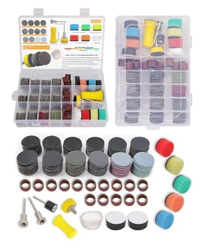 268 PCS Wet Dry Sanding Discs & Drums, Hook & Loop Sandpaper 60-10000 Grit, Drem