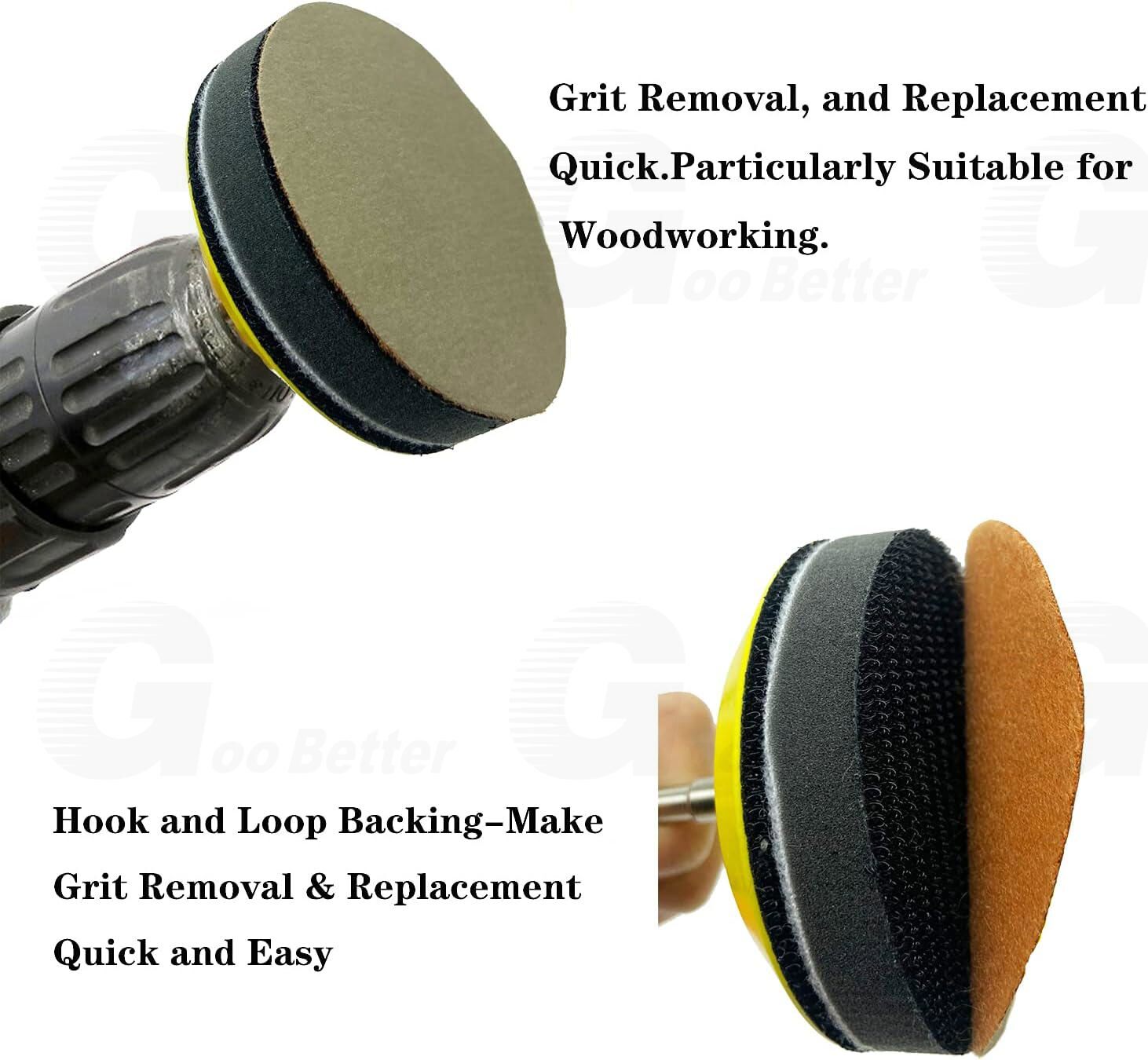 103Pcs 3inch Sanding Discs Foam Buffing Polishing Sponge Sander Buffer Pad Kit