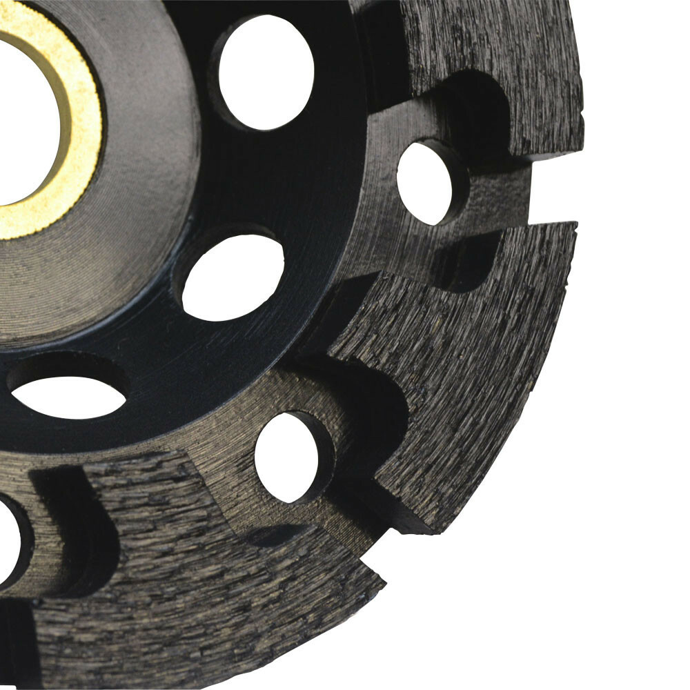 4″ Grinding Diamond Cup Wheel T Segment 7/8″-5/8″ Concrete Masonry Stone Black