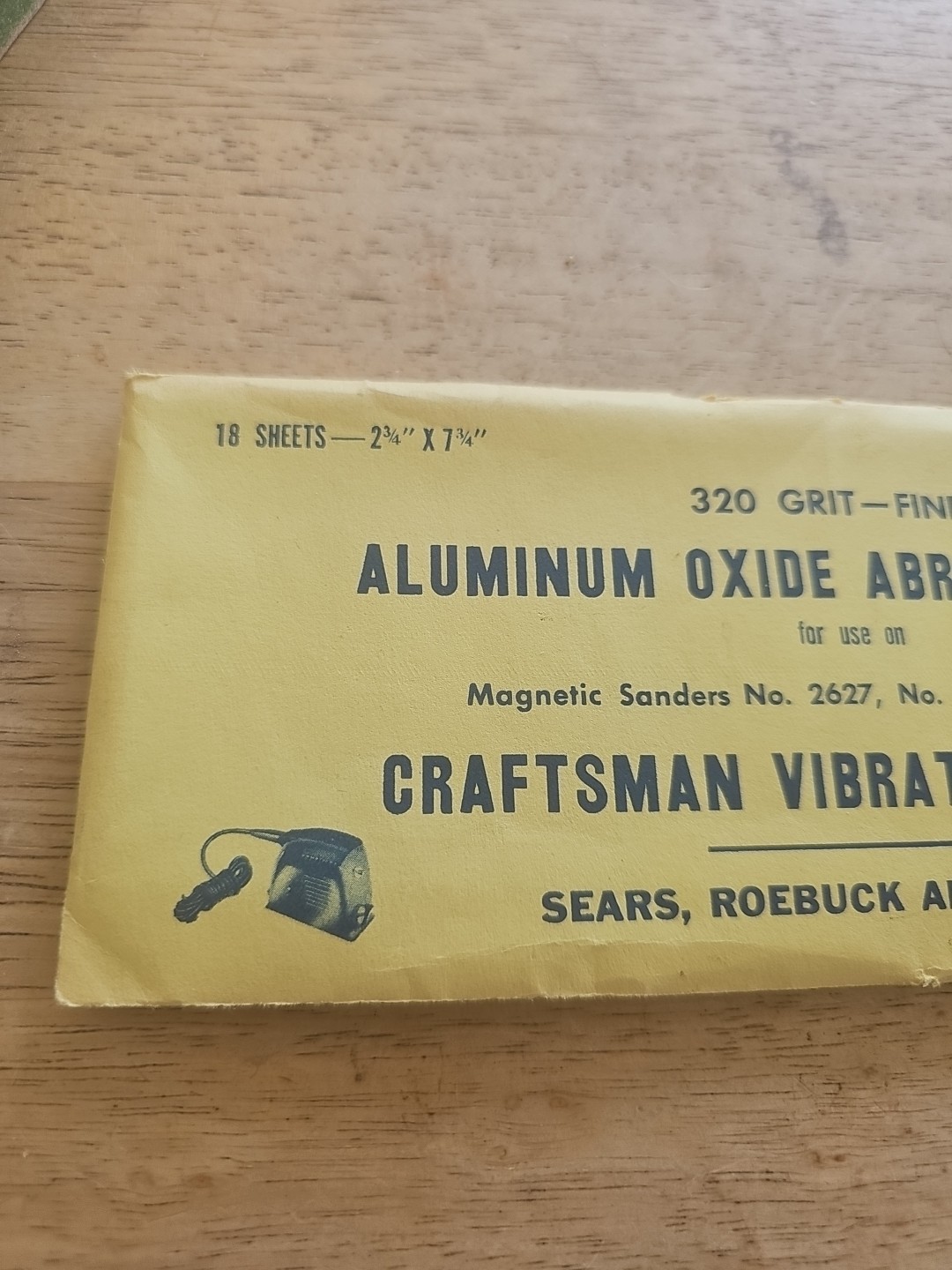 Craftsman Aluminum oxide abrasive Paper, For Vibrating Sanders 3 Pkg C,M,F.