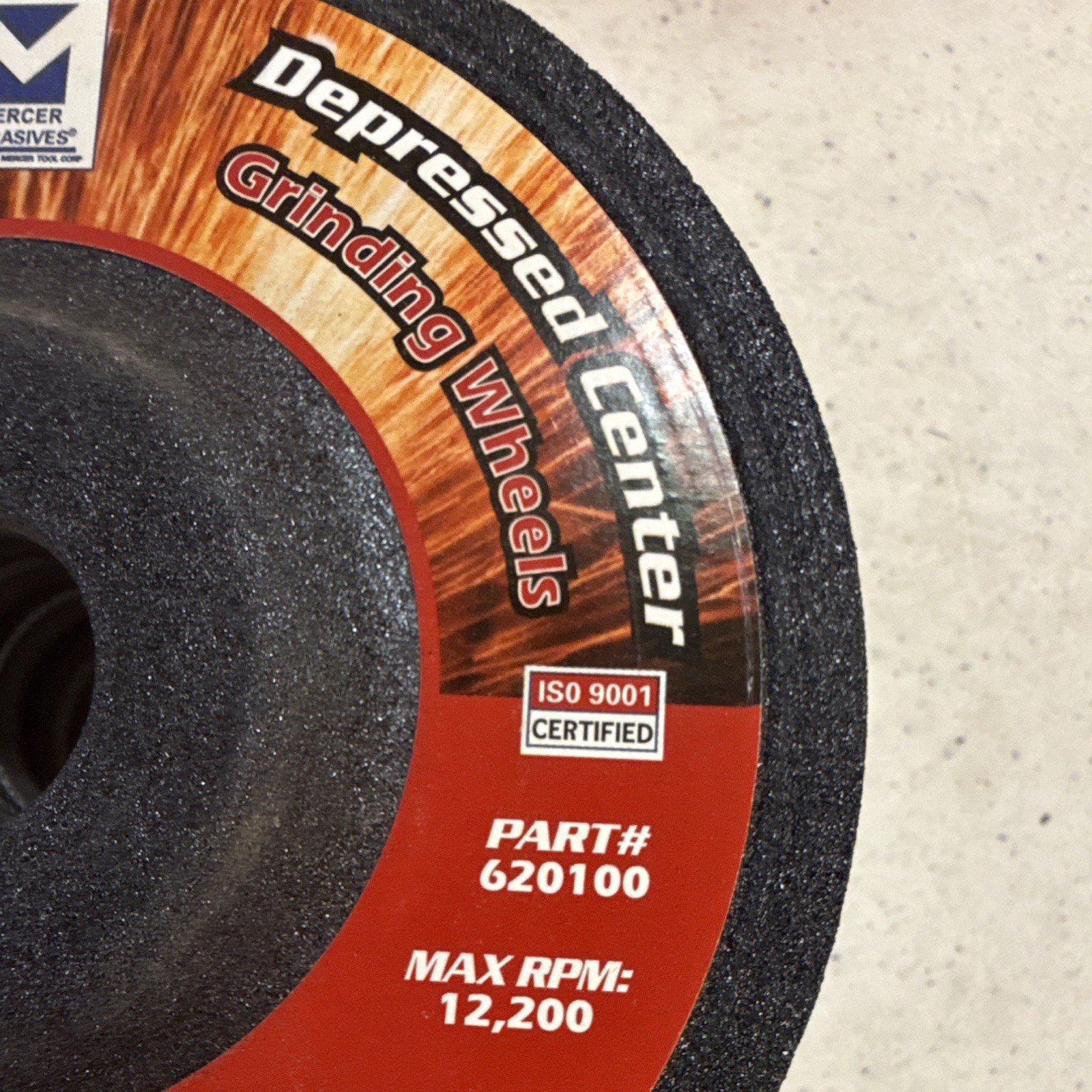Mercer Abrasives Metal T27 Grinding Wheel 5in x 1/4in x 7/8in 12200 RPM Lot of 6