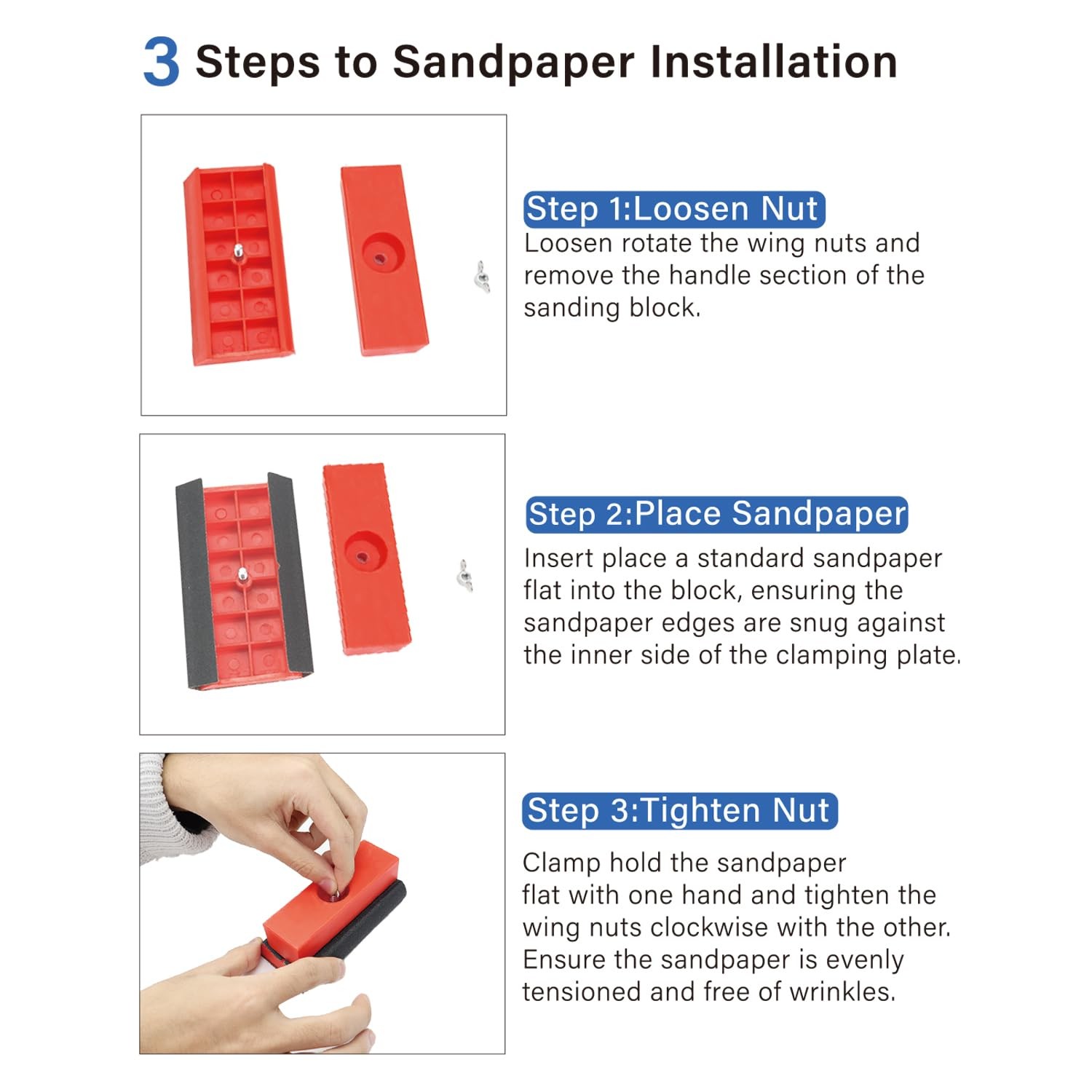 SCOTTCHEN Hand Sanding Blocks Auto Body, 25pcs Sandpaper Woodworking…