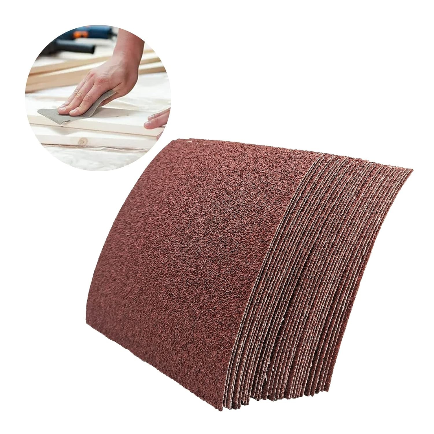 1/4 Sheet Sandpaper 4.5 x 5.5 Inch, Wet Dry Sand Paper, 60Grit-30pcs Sanding She