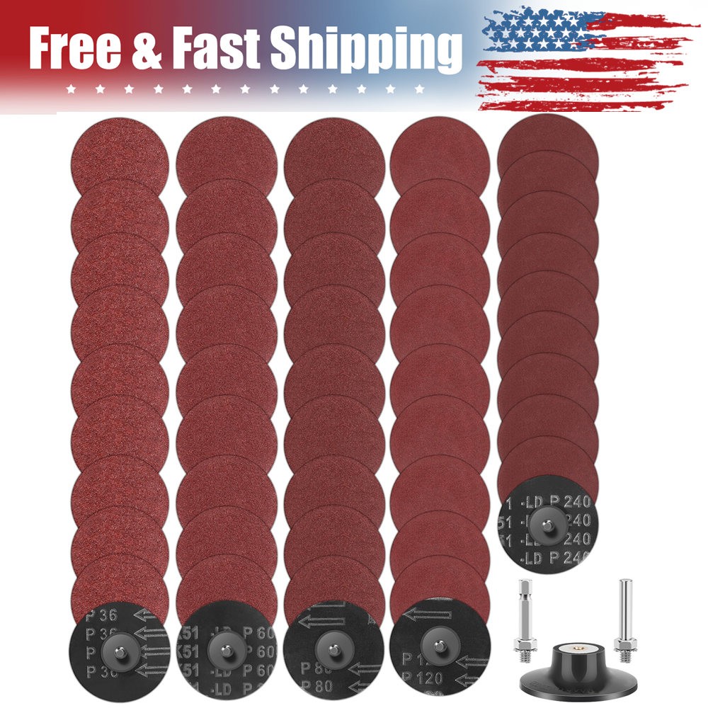 53X 3″ 36 60 80 120 240Grit Zirconia Roll Lock Sanding Grinding Disc Die Grinder