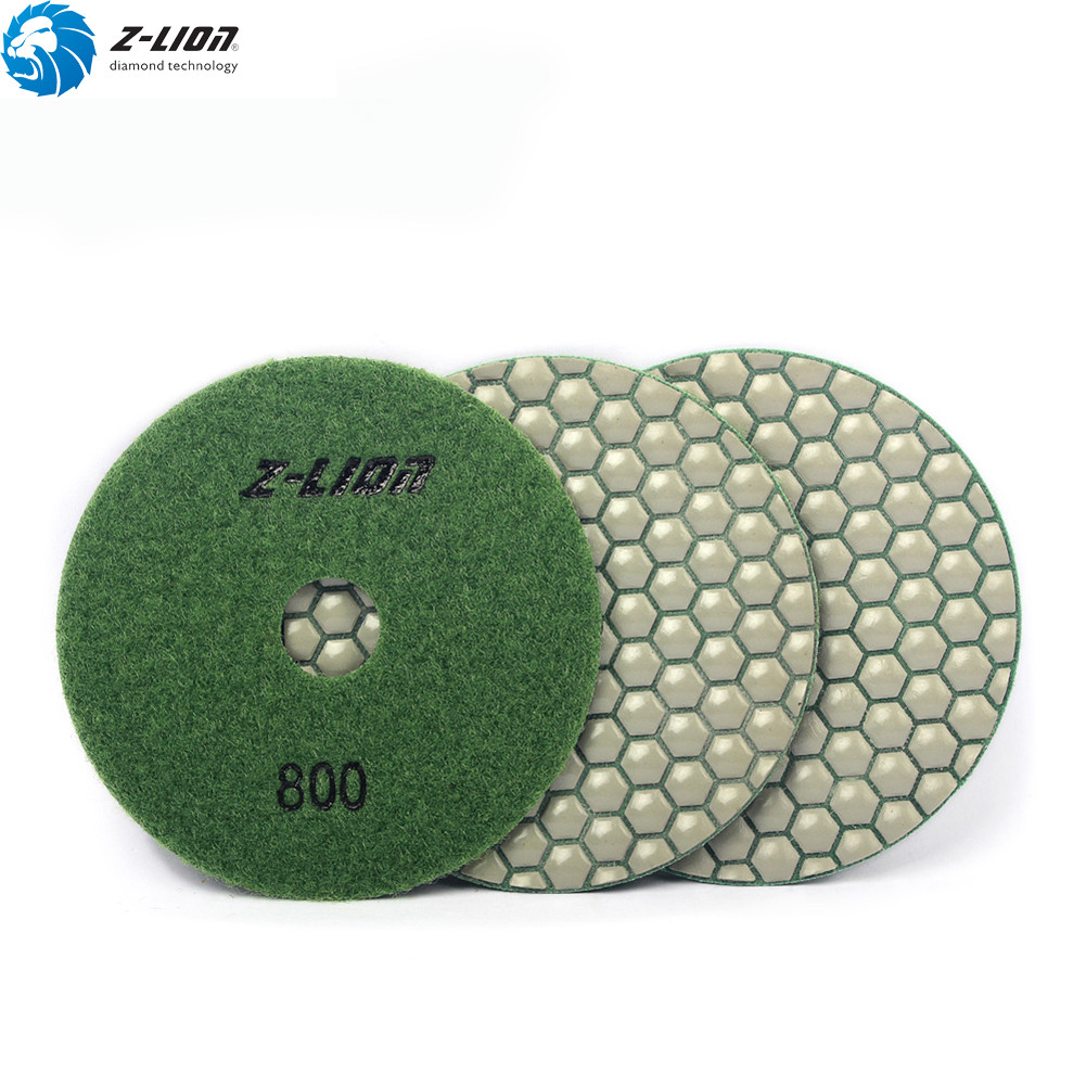 7PCS 4″ Diamond Dry Polishing Pads Grit 50-3000 Granite Marble Concrete Stone