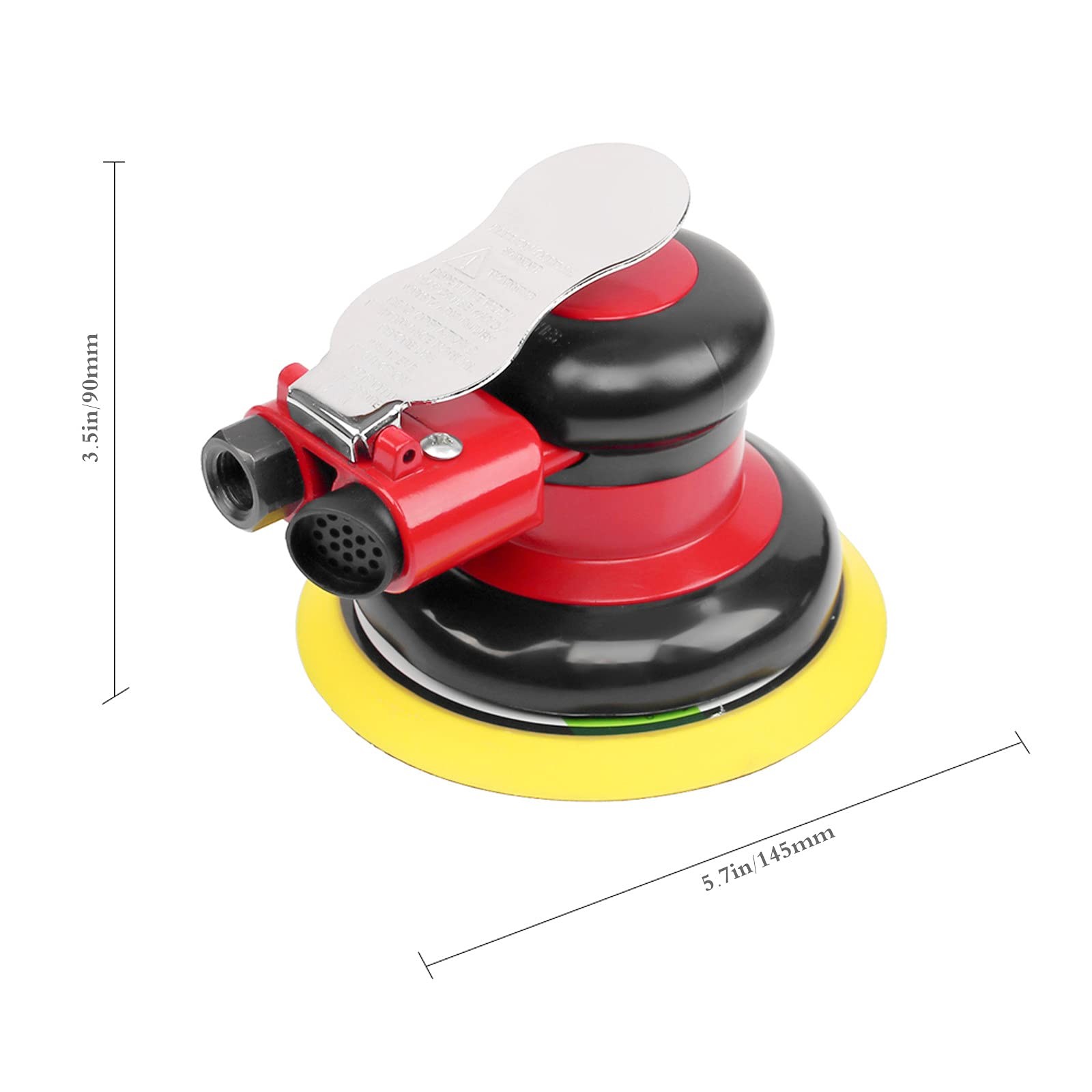 Professional Air Random Orbital Palm Sander, Heavy Duty Dual Action 5 inch