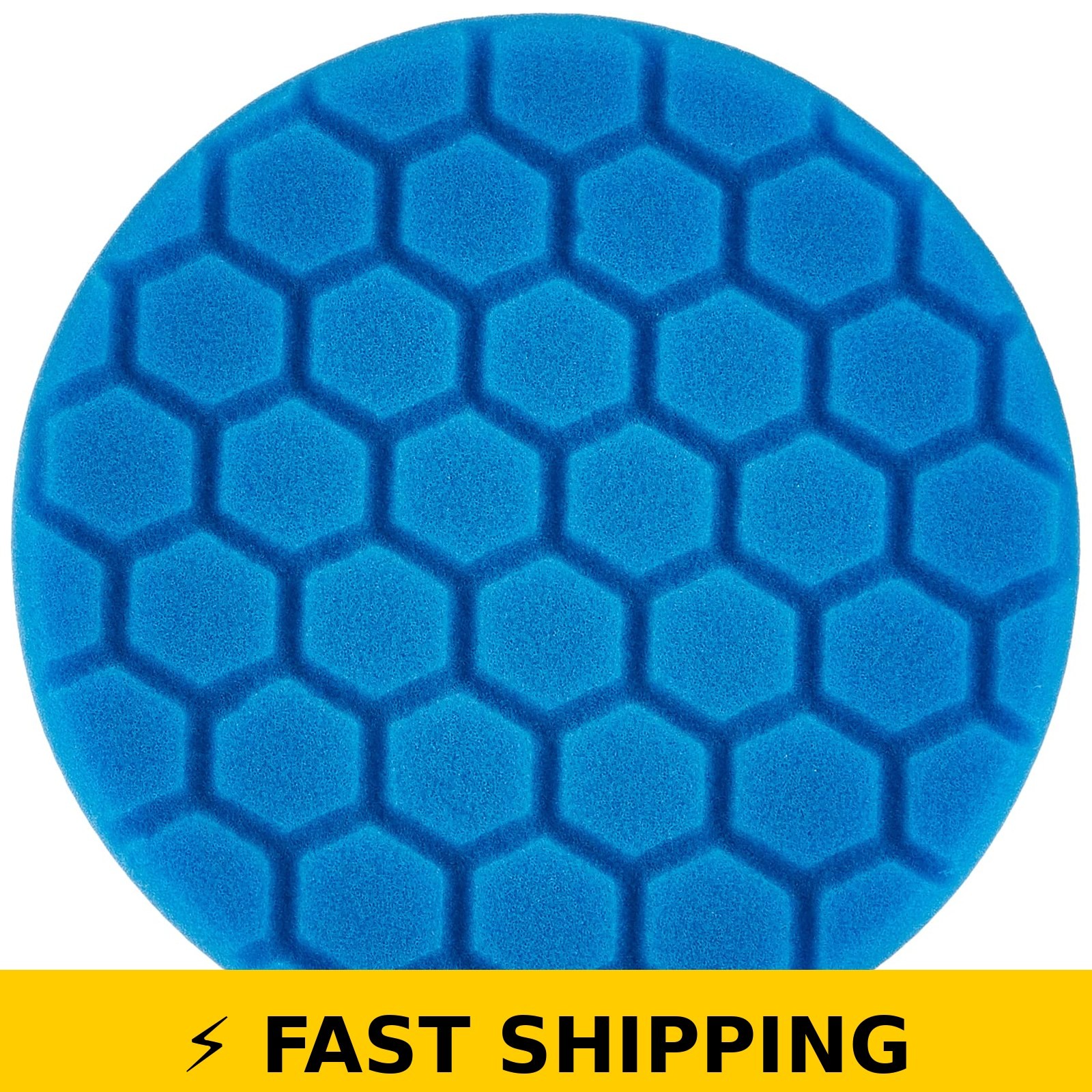 Chemical Guys Hex-Logic Light Polishing Pad, 5.5 Inch, Blue