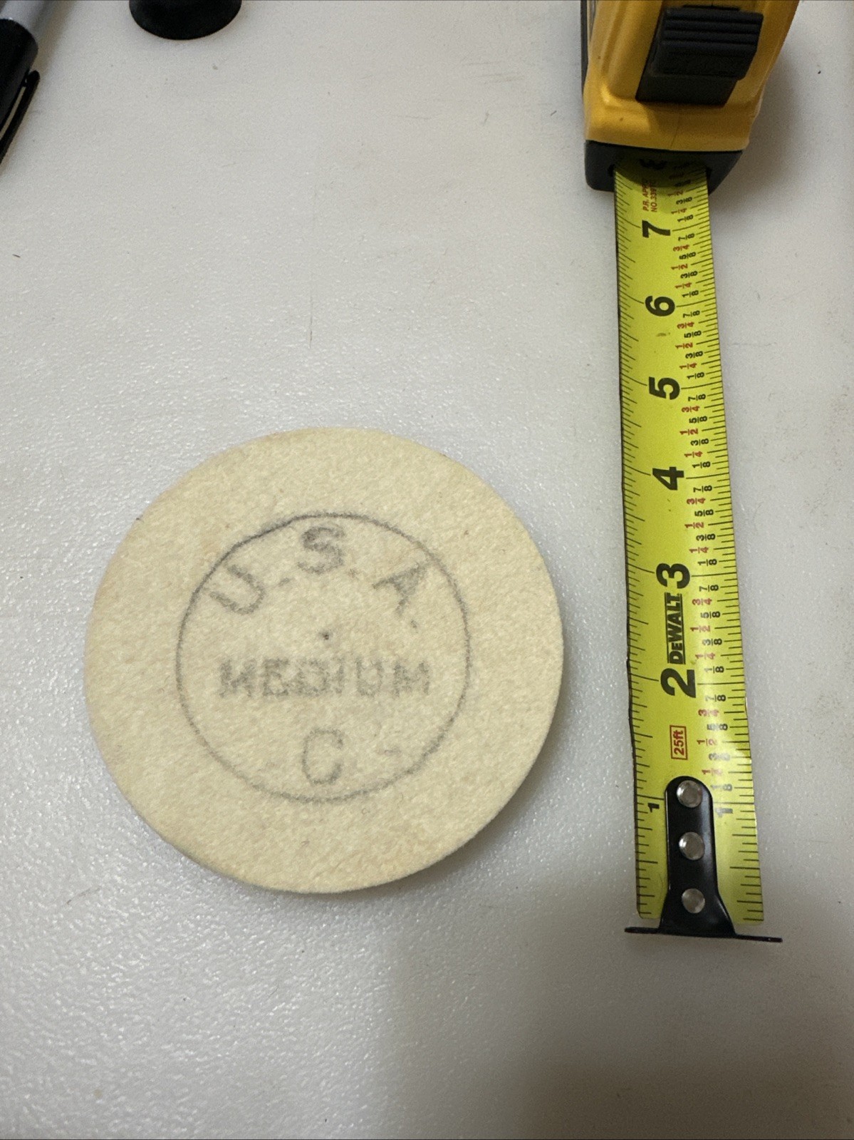 4” X 5/8” Wide Buff Felt Pad, 1 Quantity High Quality Medium Hard Made In USA