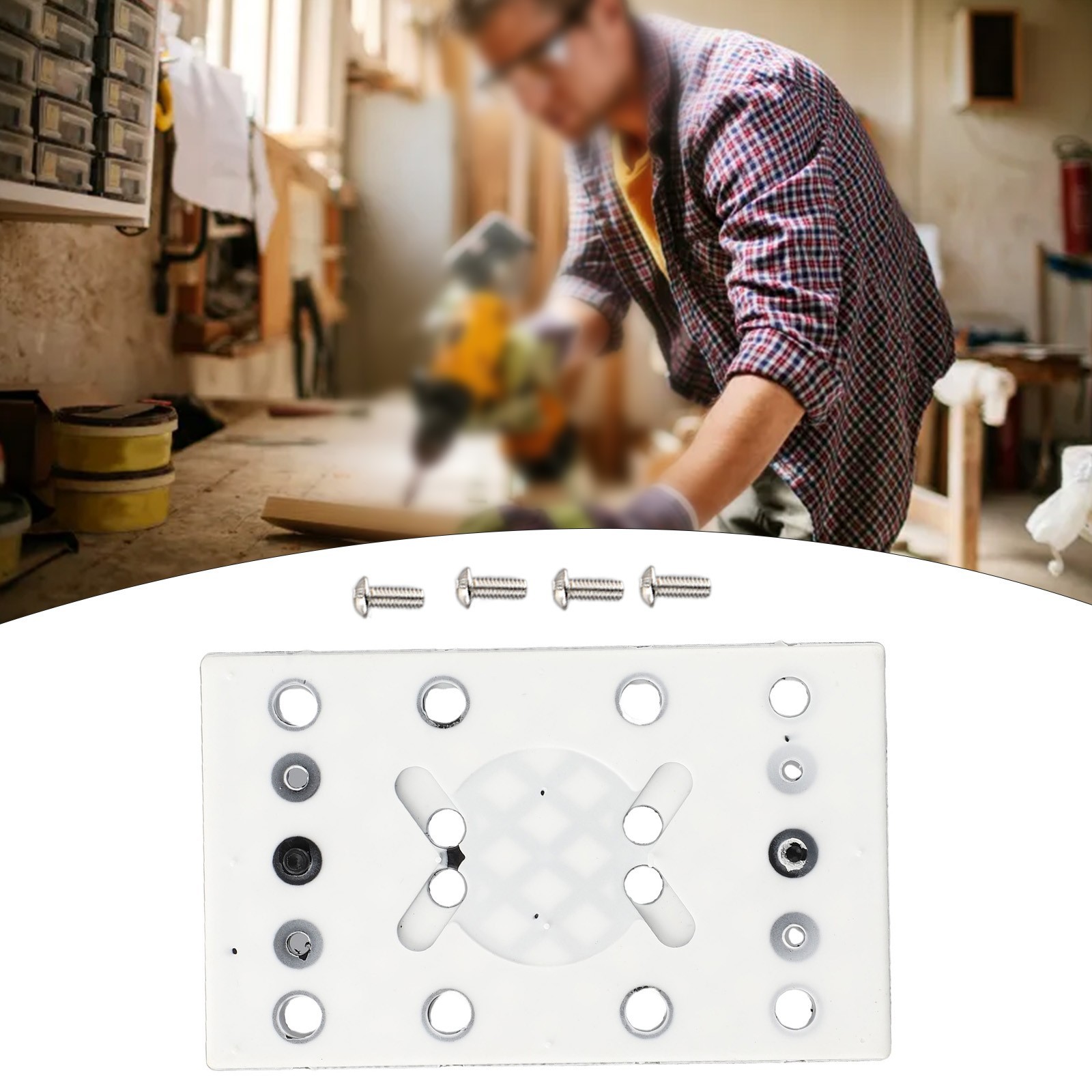 1 Pcs 130x80mm Sanding Pad 12 Holes Replacement Backup Plate For RTS 400 REQ New