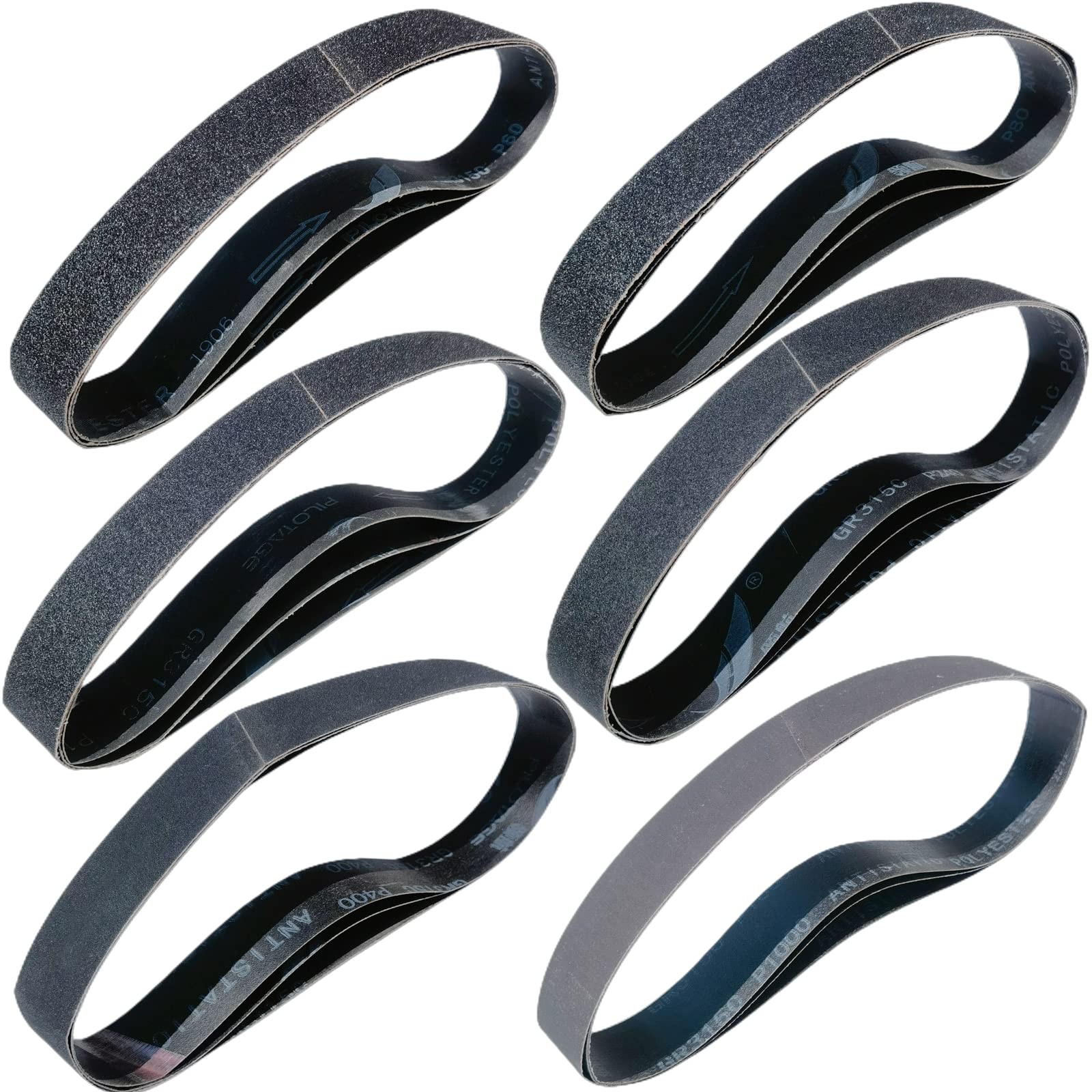 18 Pack 1-1/2 x 30 Inch Silicon Carbide Sanding Belts for Pipe Tube Polisher …