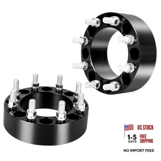 2PCS 8×6.5 to 8×180 Wheel Adapters for Silverado 3500 Wheels on Sierra 2 inch