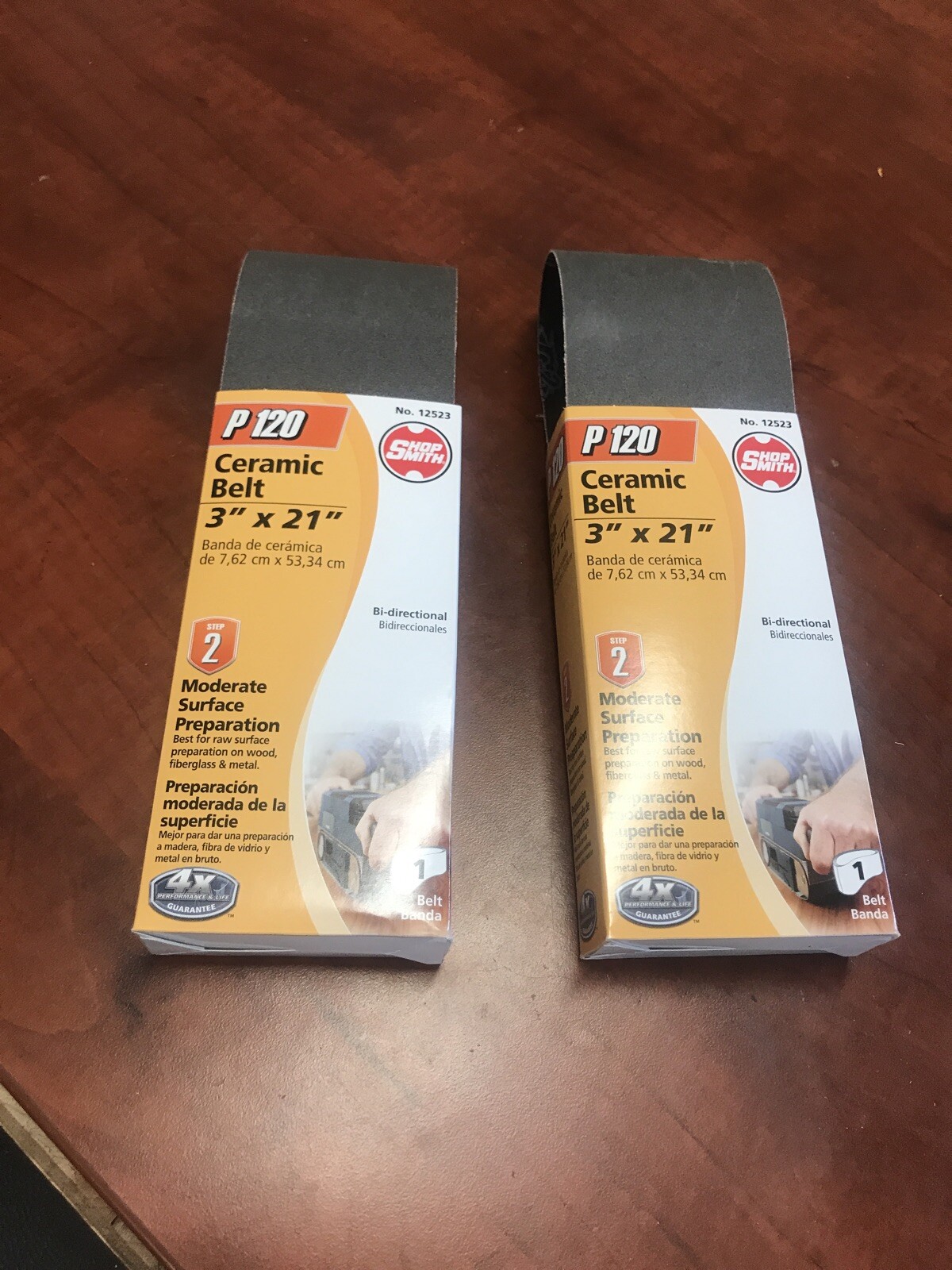 2x Shopsmith 3-in W x 21-in L 120-Grit Commercial Sanding Belt Sandpaper 12523
