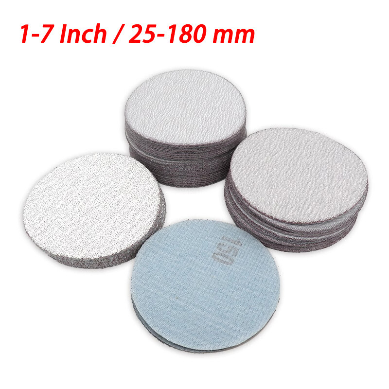25-180mm 60-1200 Grit Dry Sanding Discs 1″-7″ Hook/Loop Abrasive Sandpaper Pads