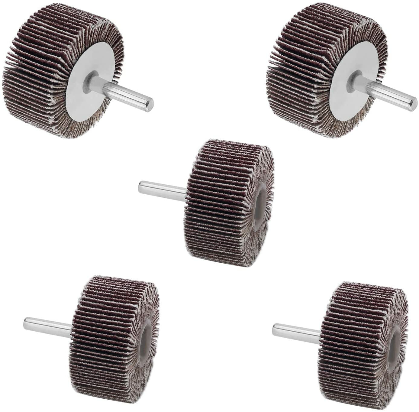 5PCS 2x1x1/4″ Flap Wheel Sander for Drill Flapper Sanding Grinding 40 60 80 Grit