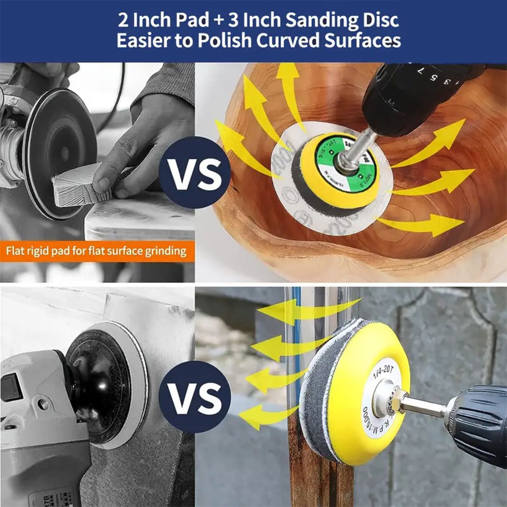 160 PCS 2/3 inch Sanding Discs Pad Variety Kit for Drill Wet Dry Hook Loop