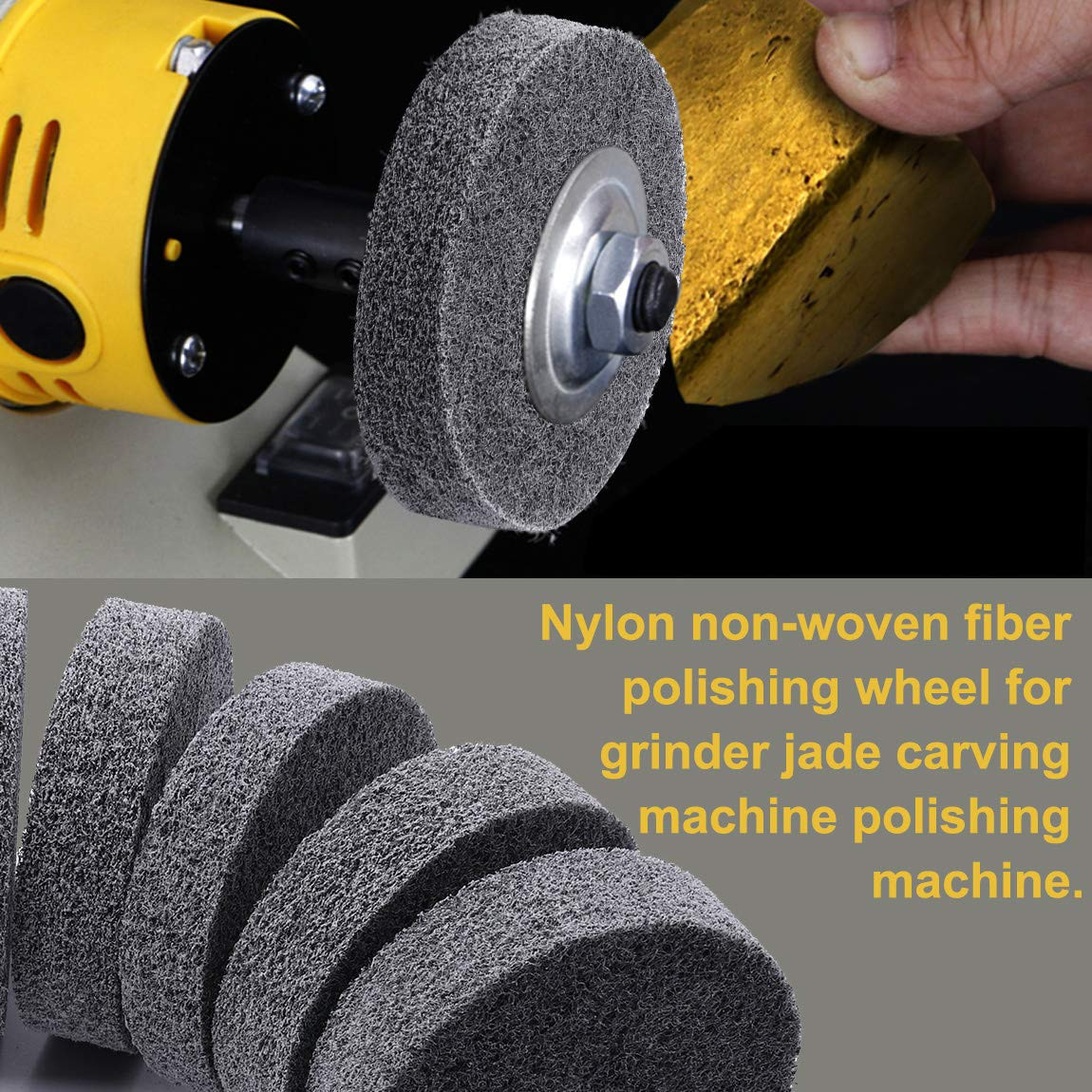 5Pcs 3 Inch Fiber Buffing Wheel, Deburring Wheels Quick Changed Replacement