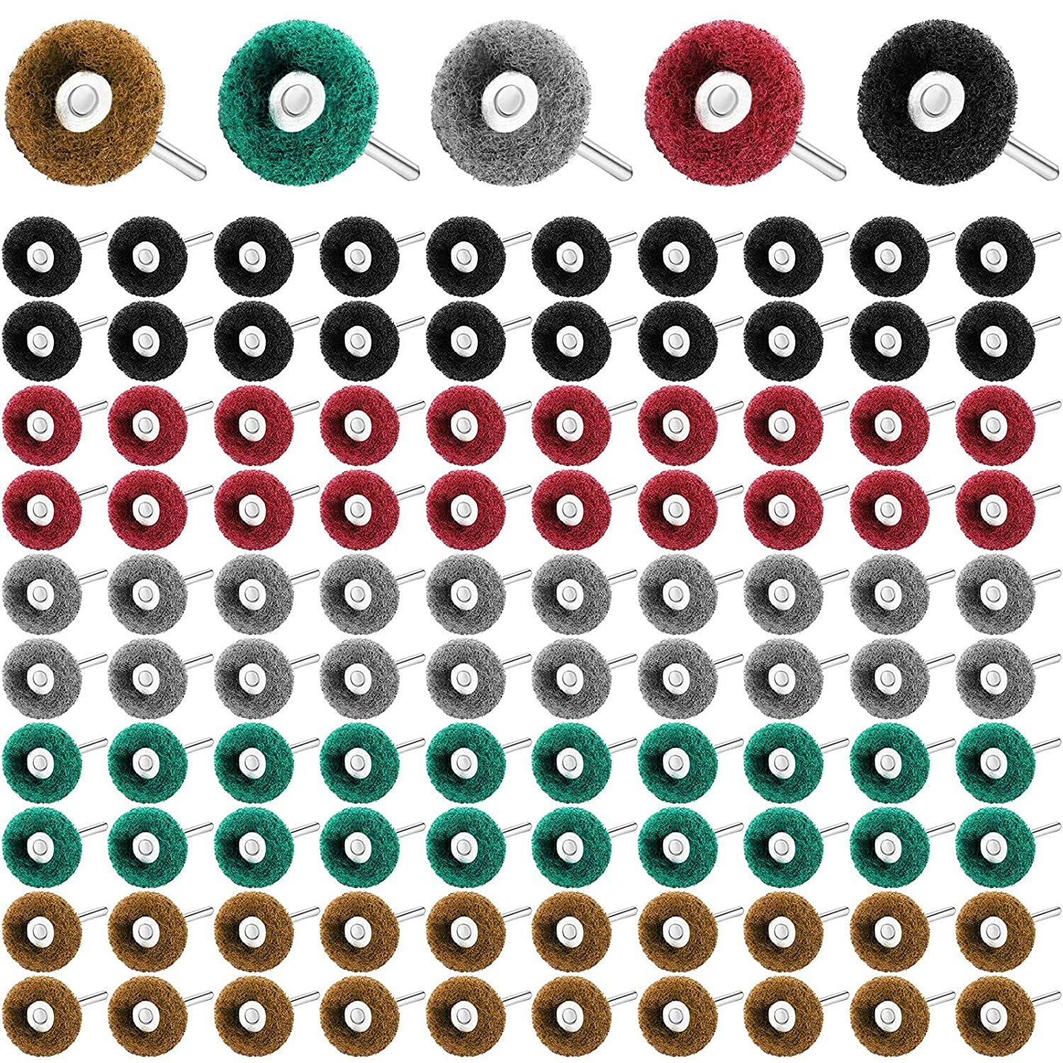 25mm Abrasive Metal Polishing Buffing Wheel Burr Kit Set for Dremel Rotary Tool