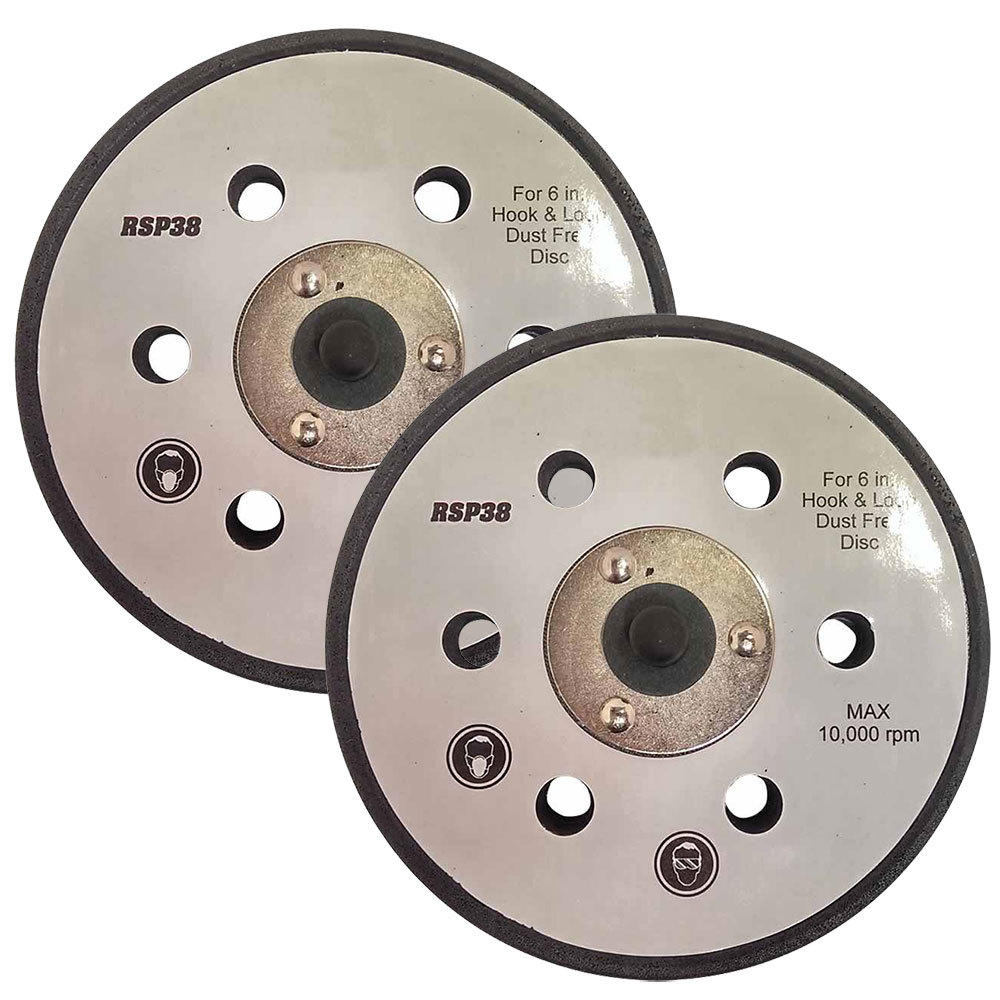 Random Orbit Sander Hook Loop 6″ Pad 6 holes rep Porter Cable18002 2/PK RSP38-K