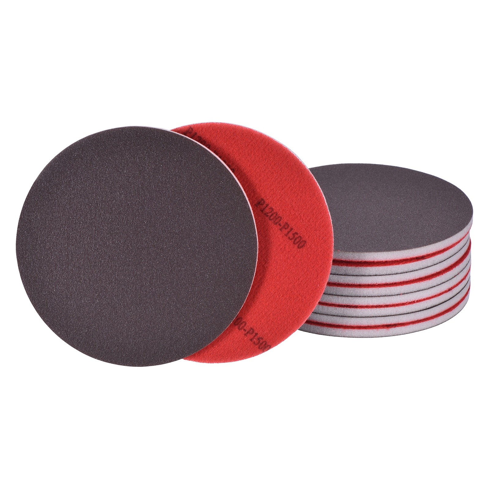 10 Pcs 1200-1500 Grit 5 Inch Hook and Loop Sponge Sanding Disc for Sander, Black
