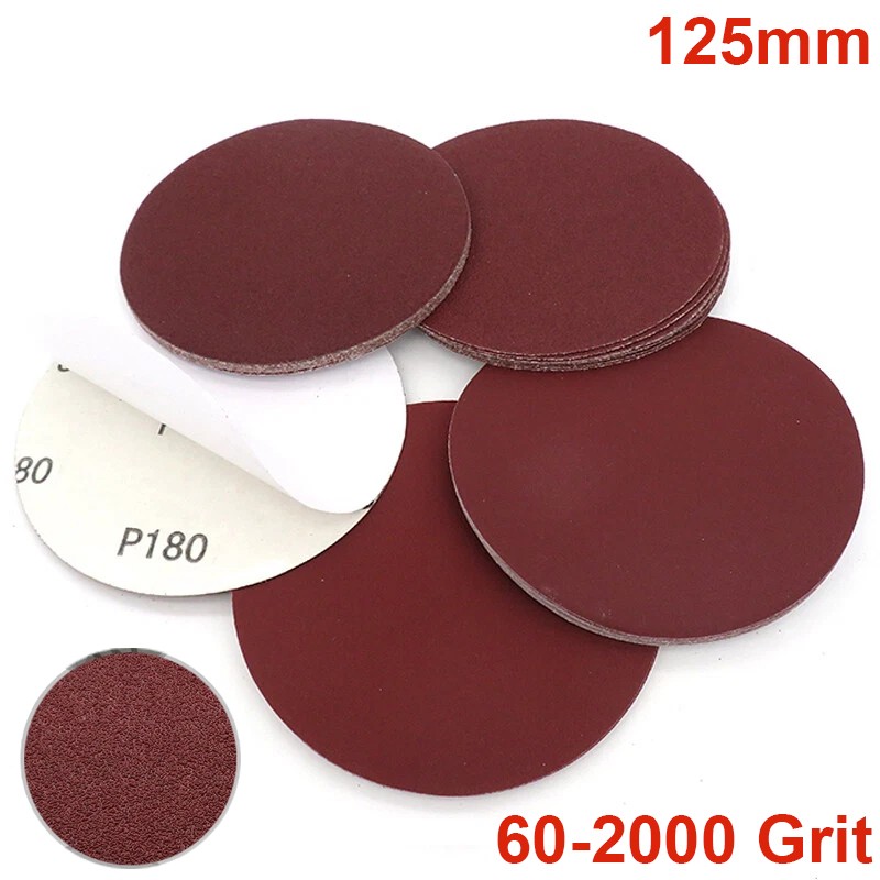 Sanding Discs Self Adhesive Pads 60-2000 Mixed Grit Glue Backed Polishing 125mm