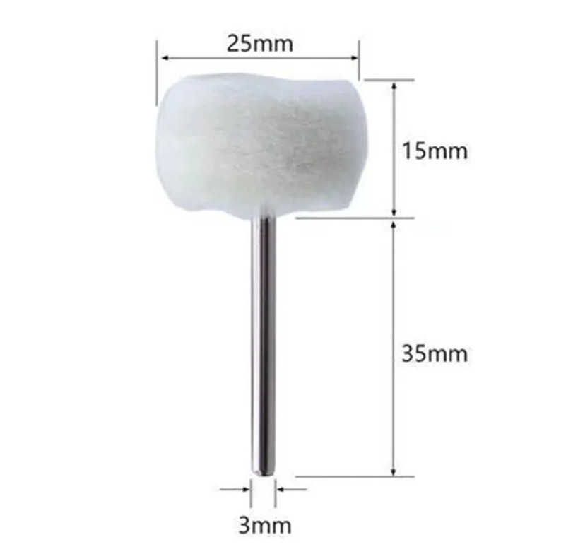 10pcs Mini Sanding Polishing Wheels Shank Felt Buffing Drill Tools – NEW