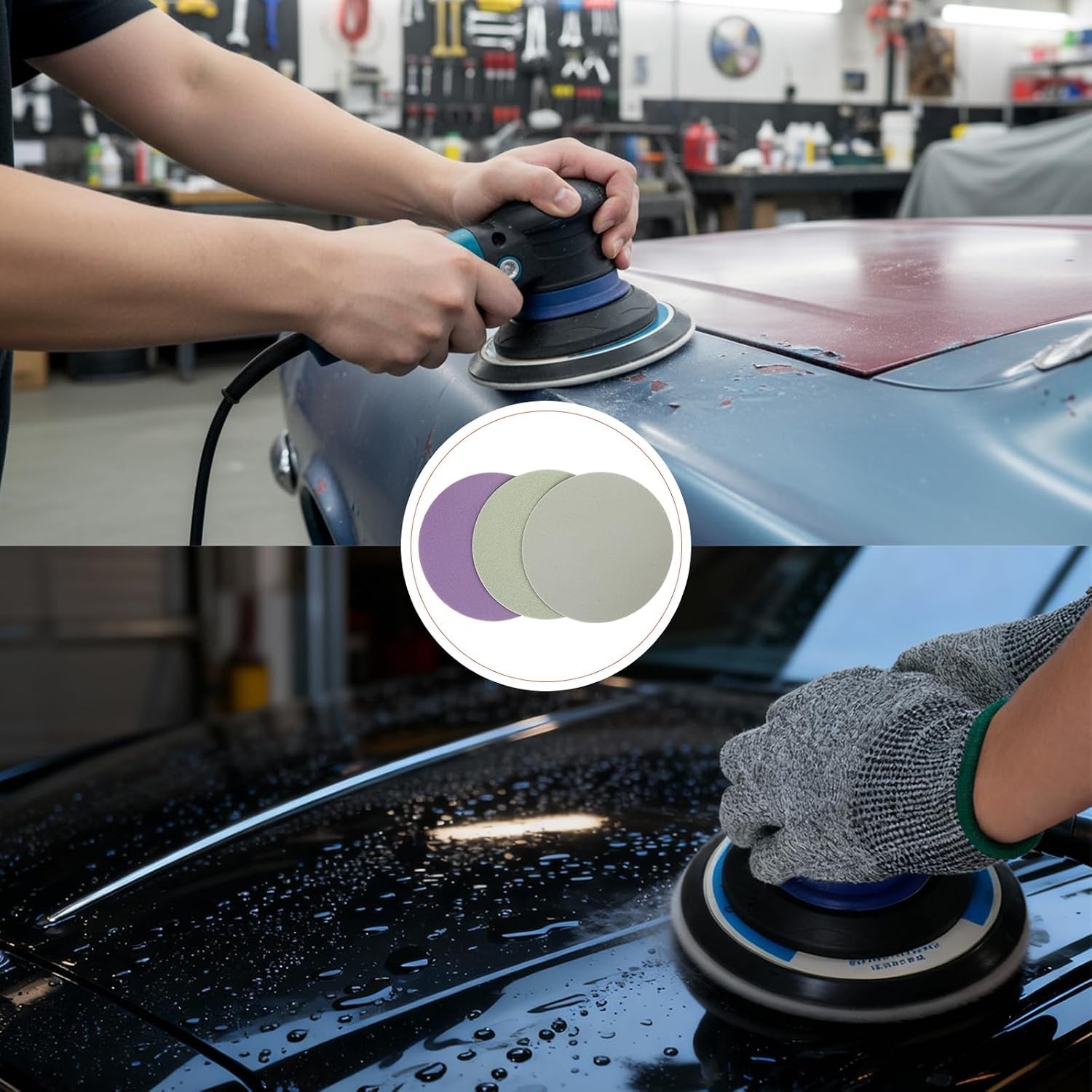 Automotive Polishing Kit: 6-Inch 3D Sanding Discs (15-Count)