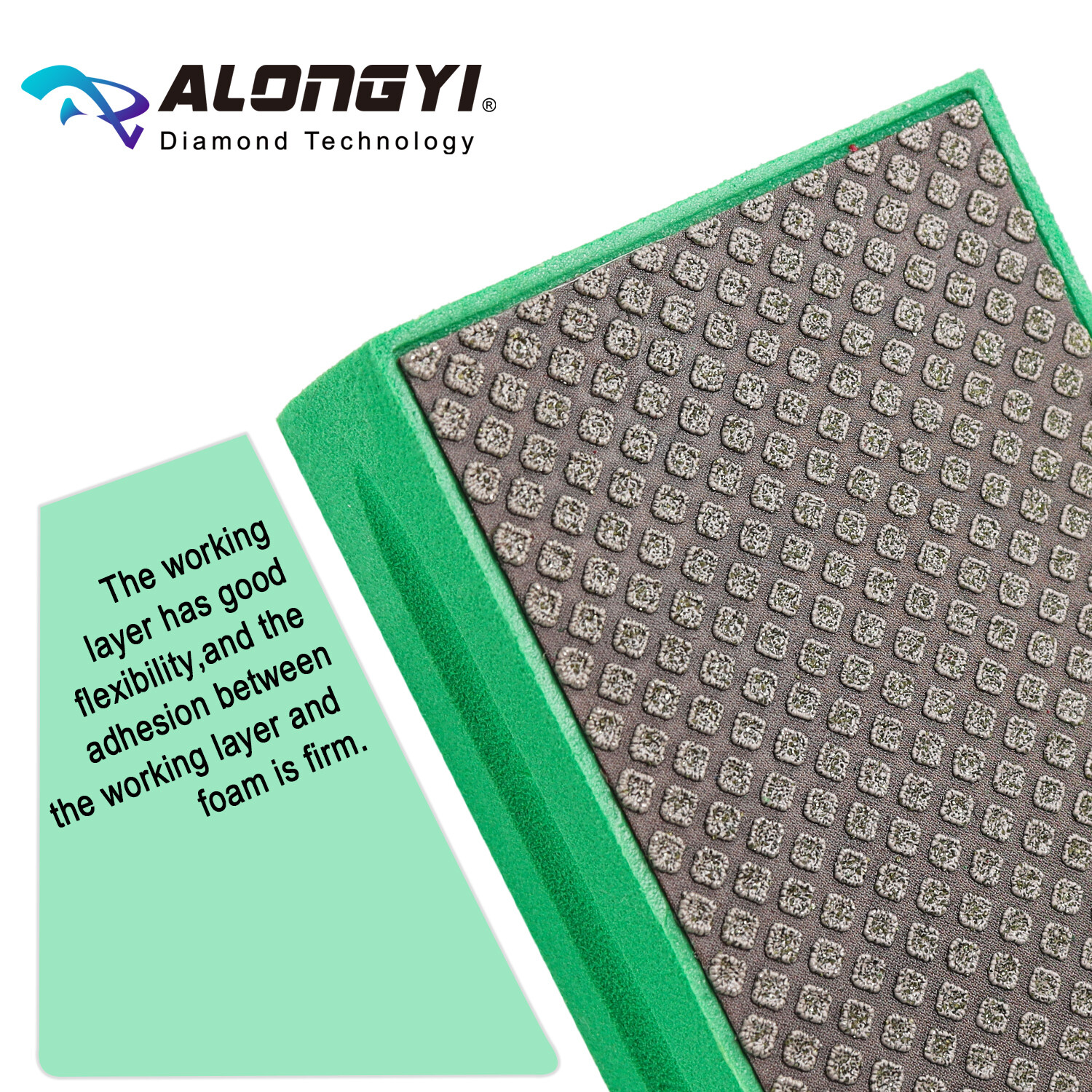 Electroplated Diamond Hand Polishing Pads Foam Back for Granite Marble Stone
