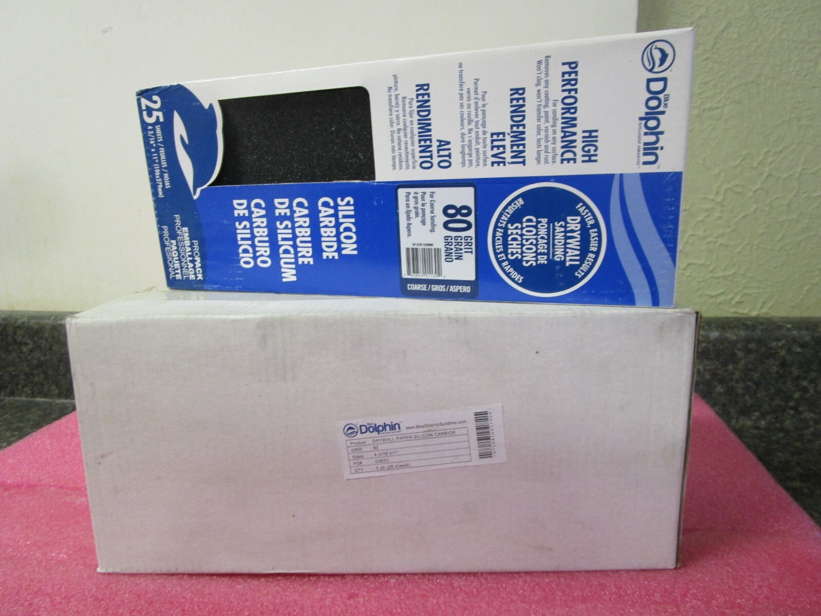 Qty (125) Blue Dolphin 80 Grit Drywall Sanding Sheets 4 3/16″x11″