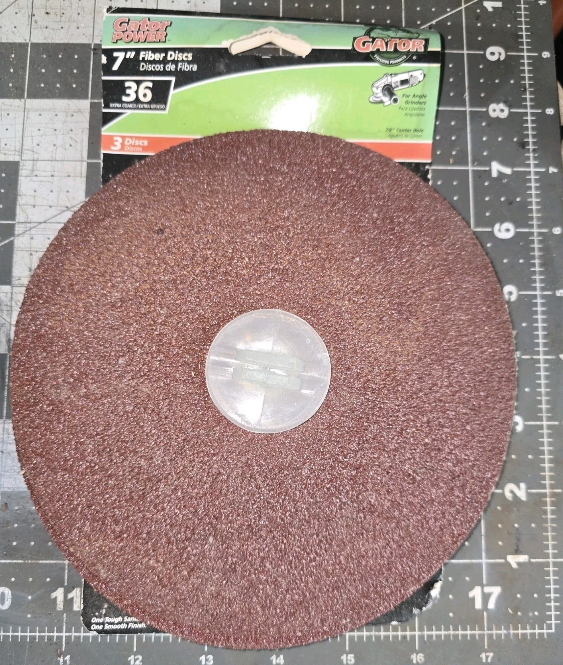 Lot of (2) Gator ~ 3083 Fiber Discs, 7″x 7/8″, 36 Grit, 3 Pk. 6 Disks Total