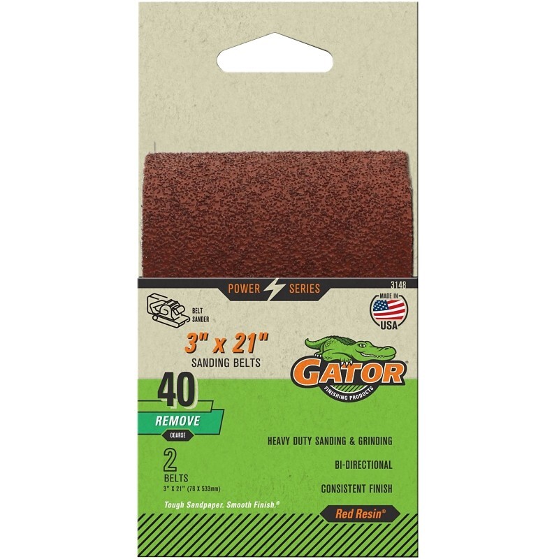 GATOR 3149 PACK (2) 3″ X 18″ 120 GRIT ALUMINUM OXIDE POWER SANDER SANDING BELTS