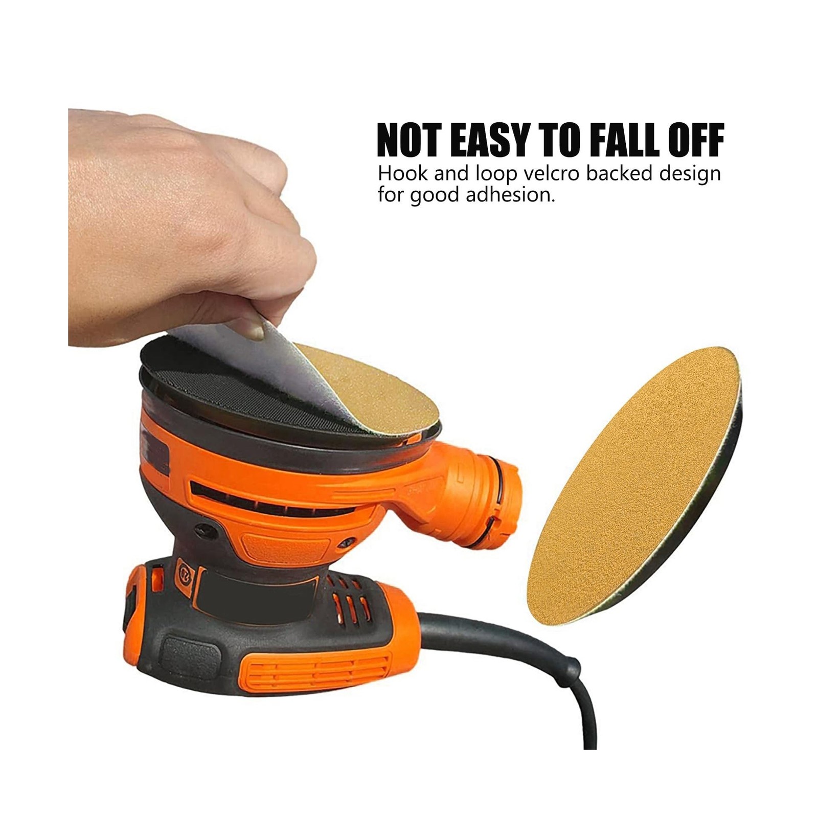 6 Inch No Hole Sanding Discs, 180 Grit Hook and Loop Sandpaper Random Orbital…