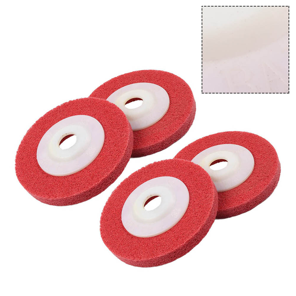 2-10Pcs 4” Nylon Fiber Polishing Wheel Abrasive Buffing Disc For Angle Grinder