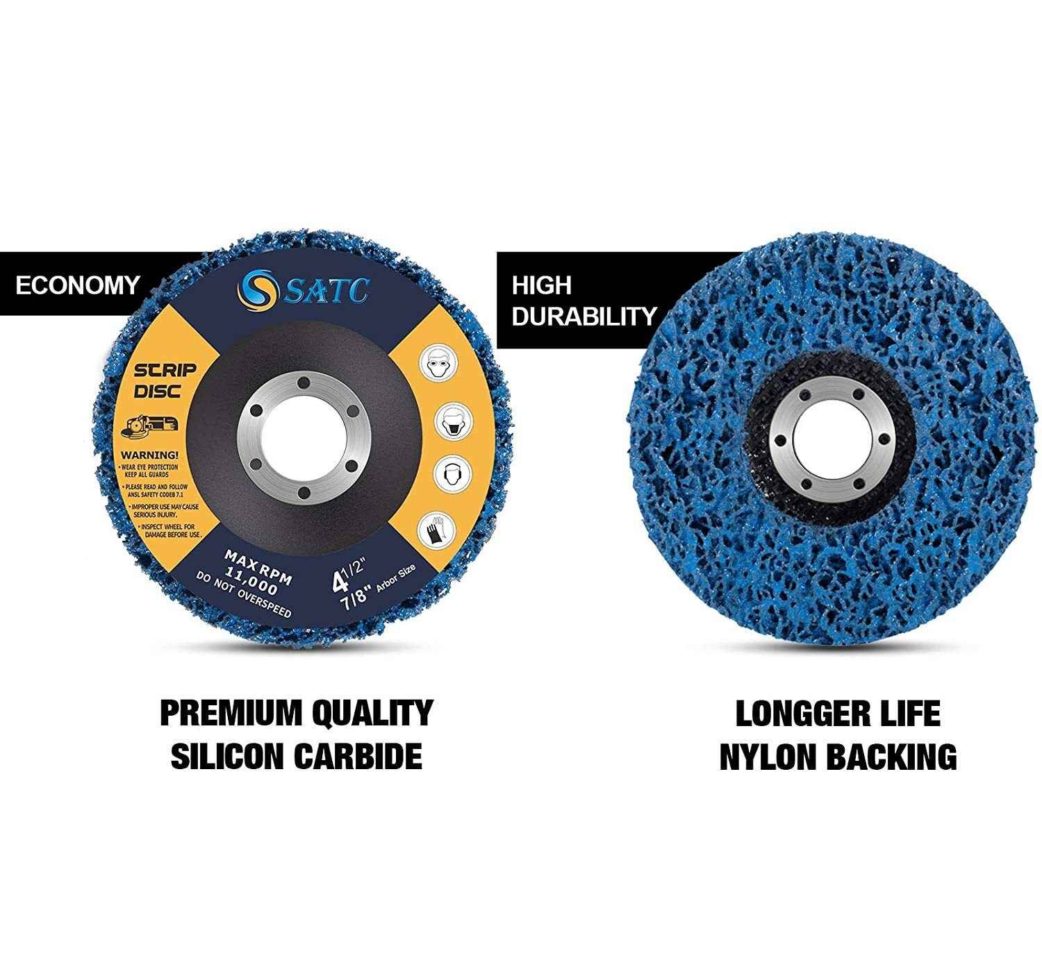 5PACK 4.5 inch Strip Discs 4-1/2″ x 7/8″ Bule Stripping Wheels for Angle Grinder